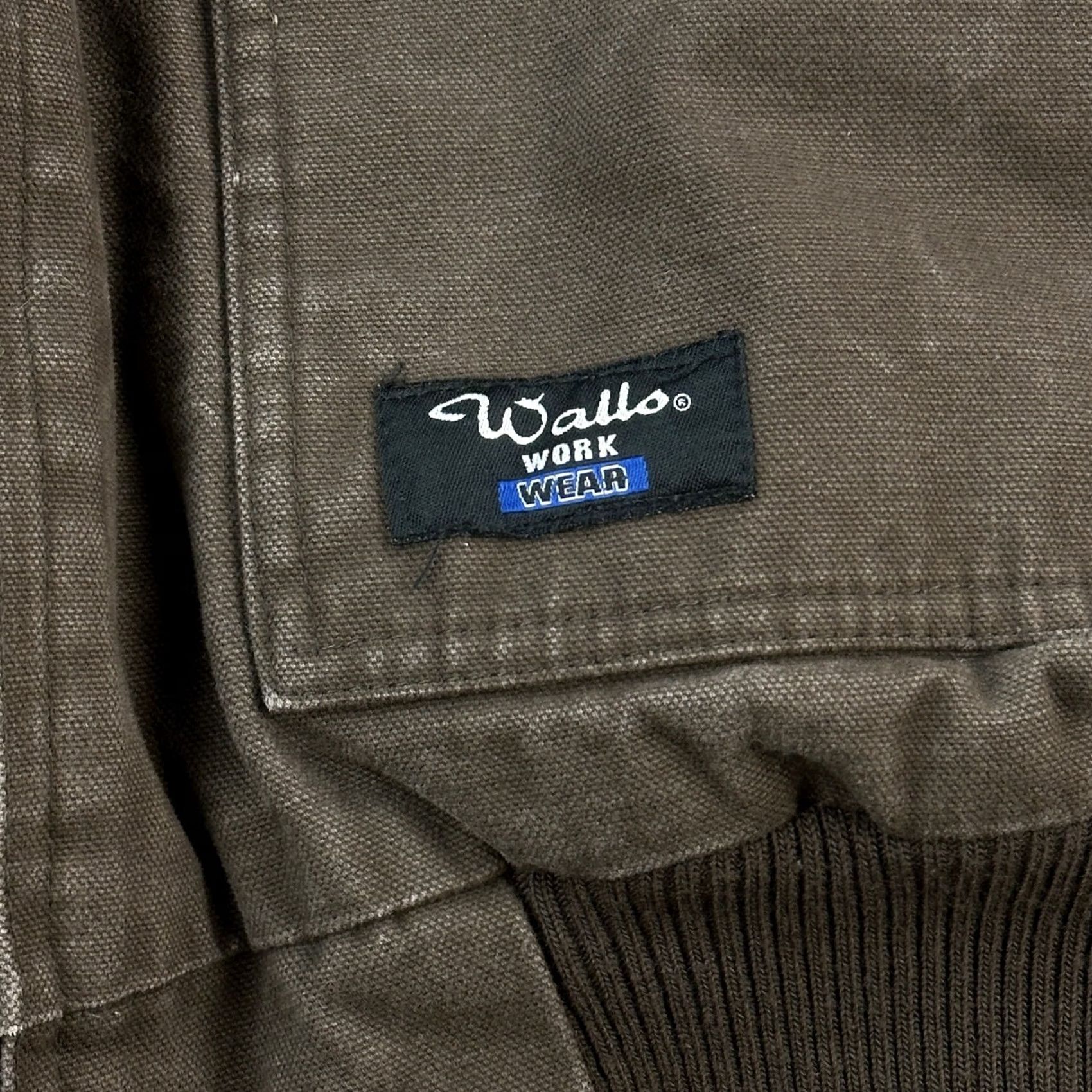 Walls Walls Workwear Jacket Mens XL Brown Duck Canvas Fleece Lined Hooded Full Zip Y2K Size US XL / EU 56 / 4 - 4 Thumbnail