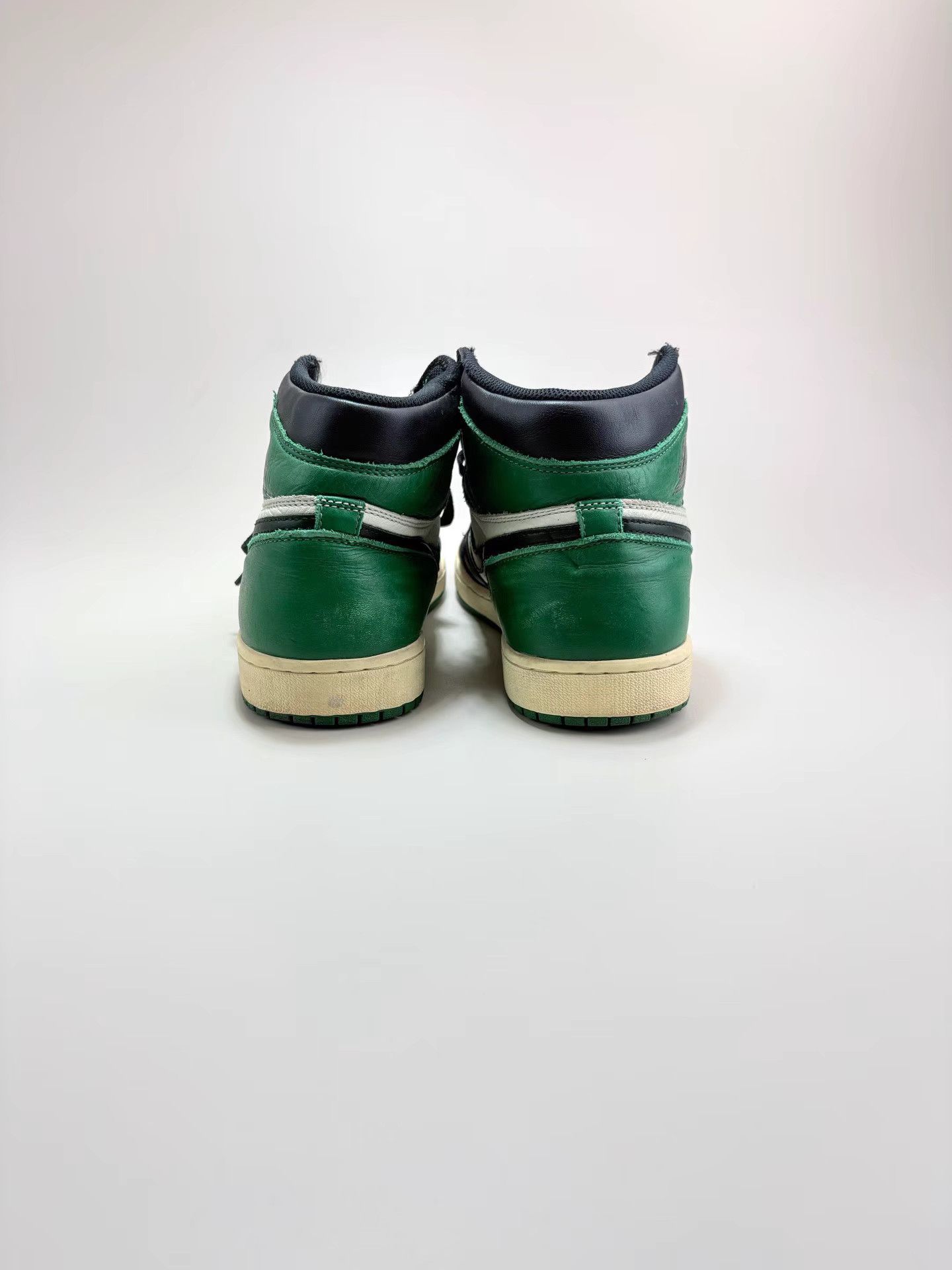 Nike NIKE JORDAN1 Black Green Toe K1 Size US 12 / EU 45 - 3 Thumbnail