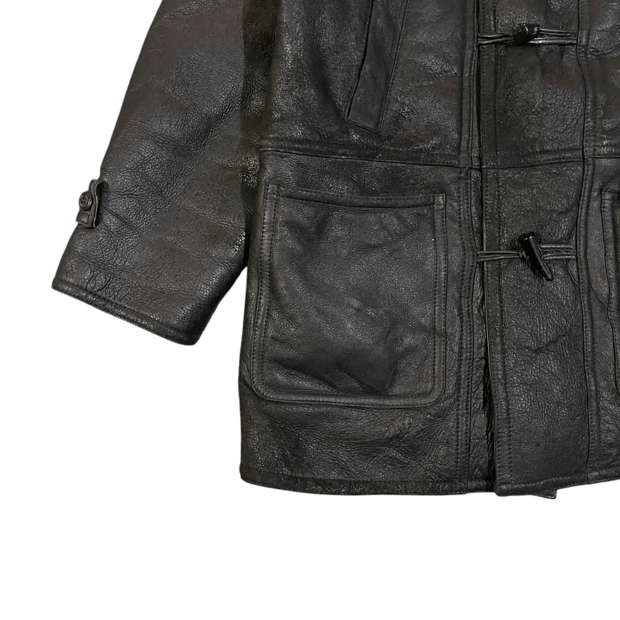 Leather Vintage Ulcolow Shearling Leather Duffle Coat Size US M / EU 48-50 / 2 - 3 Thumbnail