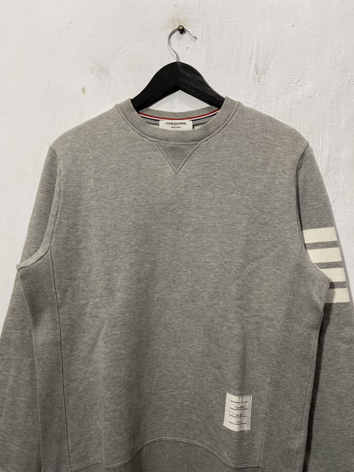 Thom Browne Thom Browne - 4 Bar Sweatshirt Grey Size US L / EU 52-54 / 3 - 3 Thumbnail