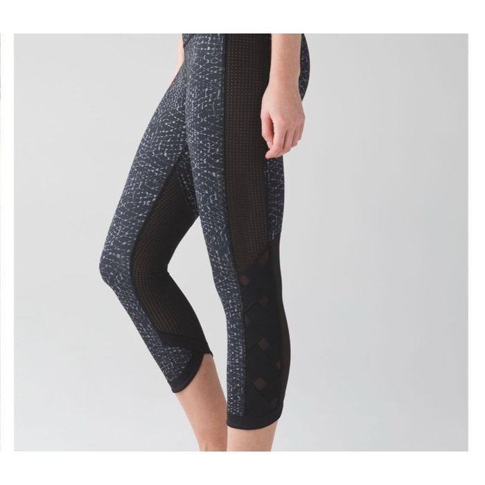 Lululemon Lululemon Var-City Crop Leggings 6 Samba Snake Battleship Bl