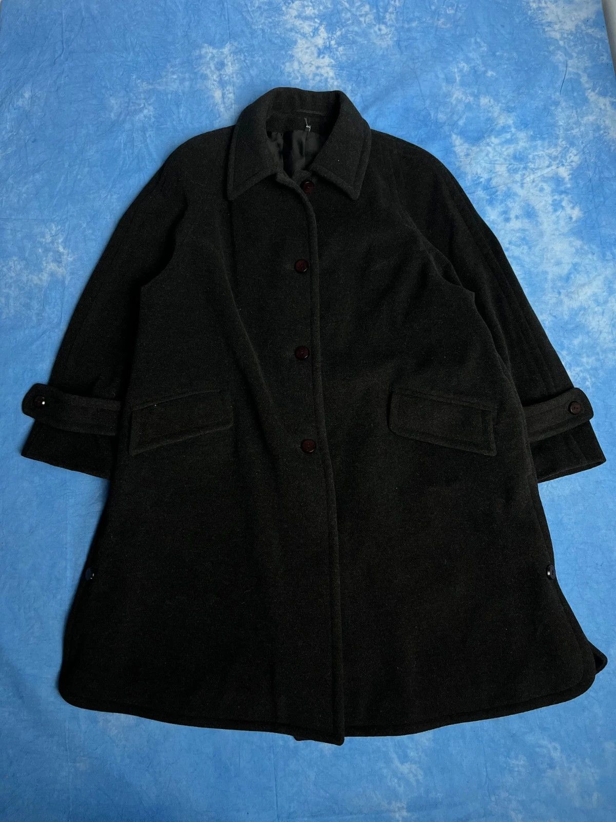 Vintage Vintage Avant Garde Black Wool Cashmere Coat Old Money Size US XL / EU 56 / 4 - 1 Thumbnail