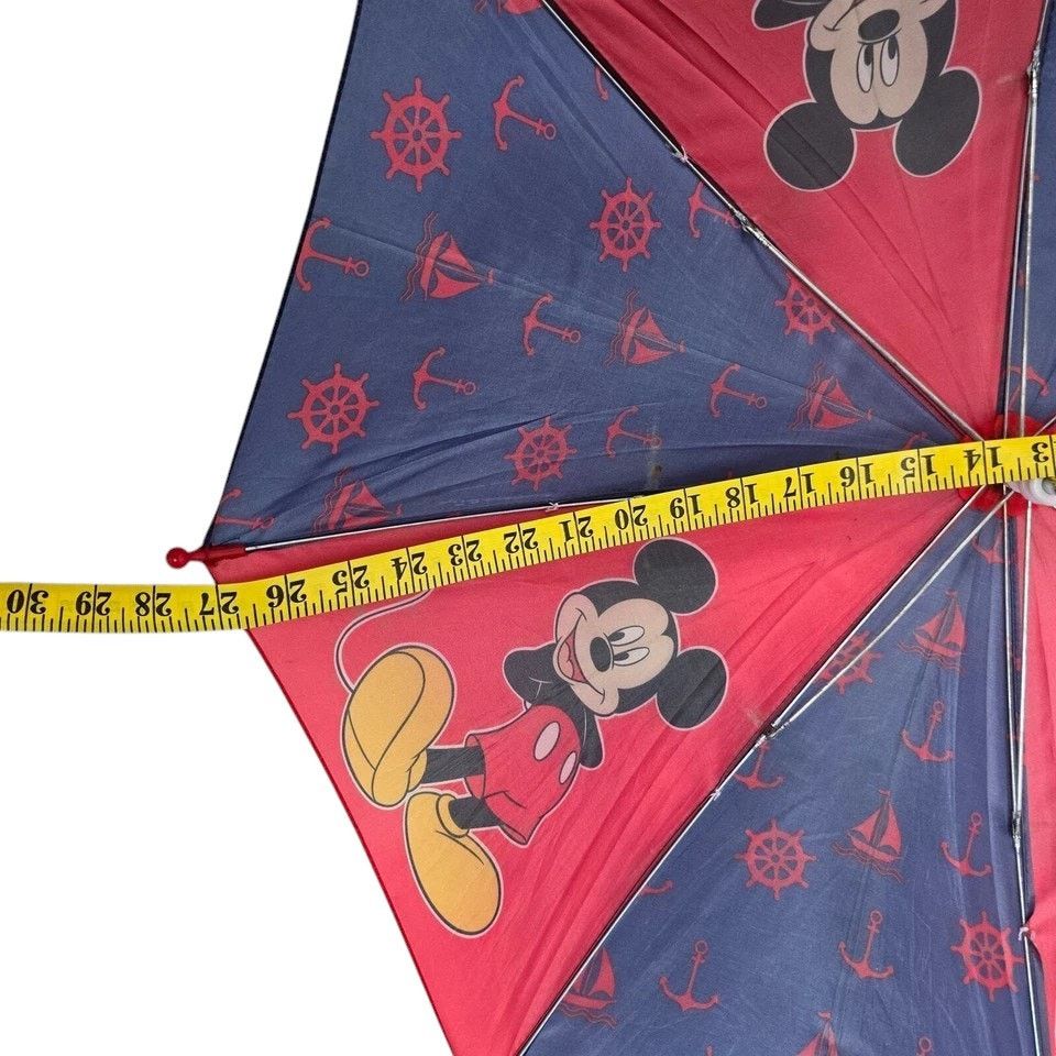 Disney Disney Mickey Mouse Umbrella Kids 3D Figure Handle Nautical Size ONE SIZE - 12 Thumbnail