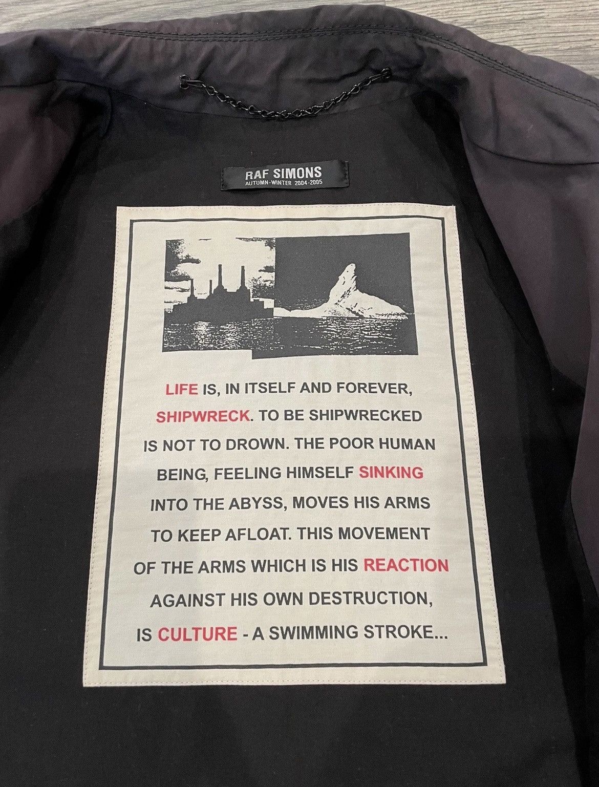 Raf Simons Raf Simons AW04-05 ‘Waves’ Shipwreck Jacket Size US S / EU 44-46 / 1 - 5 Thumbnail
