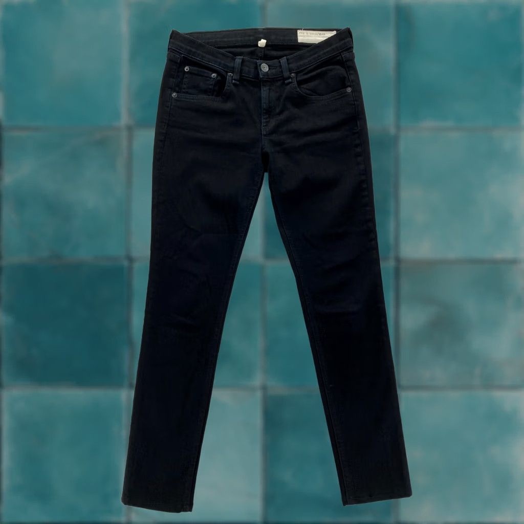 Rag & Bone Rag & Bone Jeans Women's 26 Black Stretch Denim Low Rise Ankle Pants Size 28" / US 6 / IT 42 - 1 Thumbnail