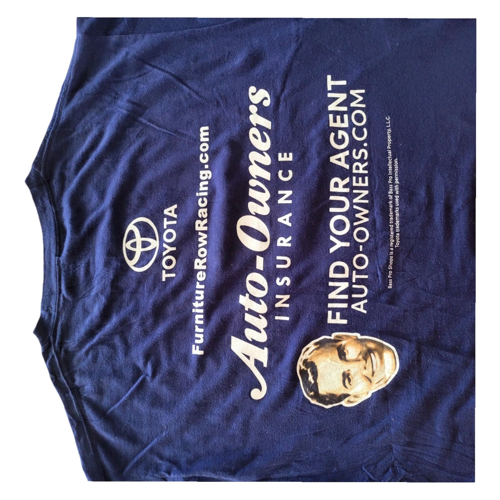 Vintage VINTAGE Fanatics NASCAR T-Shirt - Navy Blue - 100% Cotton - Short Sleeve - XL - Men’s Size US XL / EU 56 / 4 - 8 Thumbnail