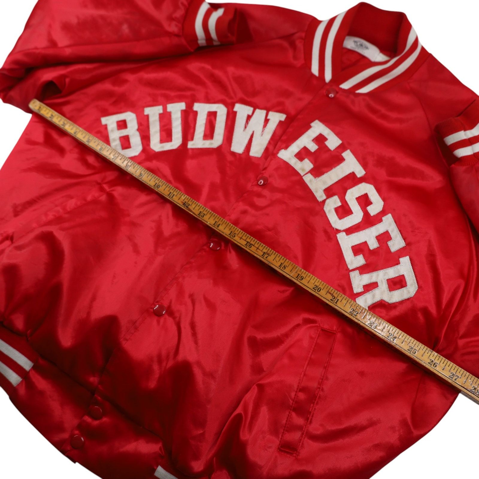 Budweiser × Vintage Vintage Budweiser Beer Spellout Sating Jacket Size US XXL / EU 58 / 5 - 9 Thumbnail