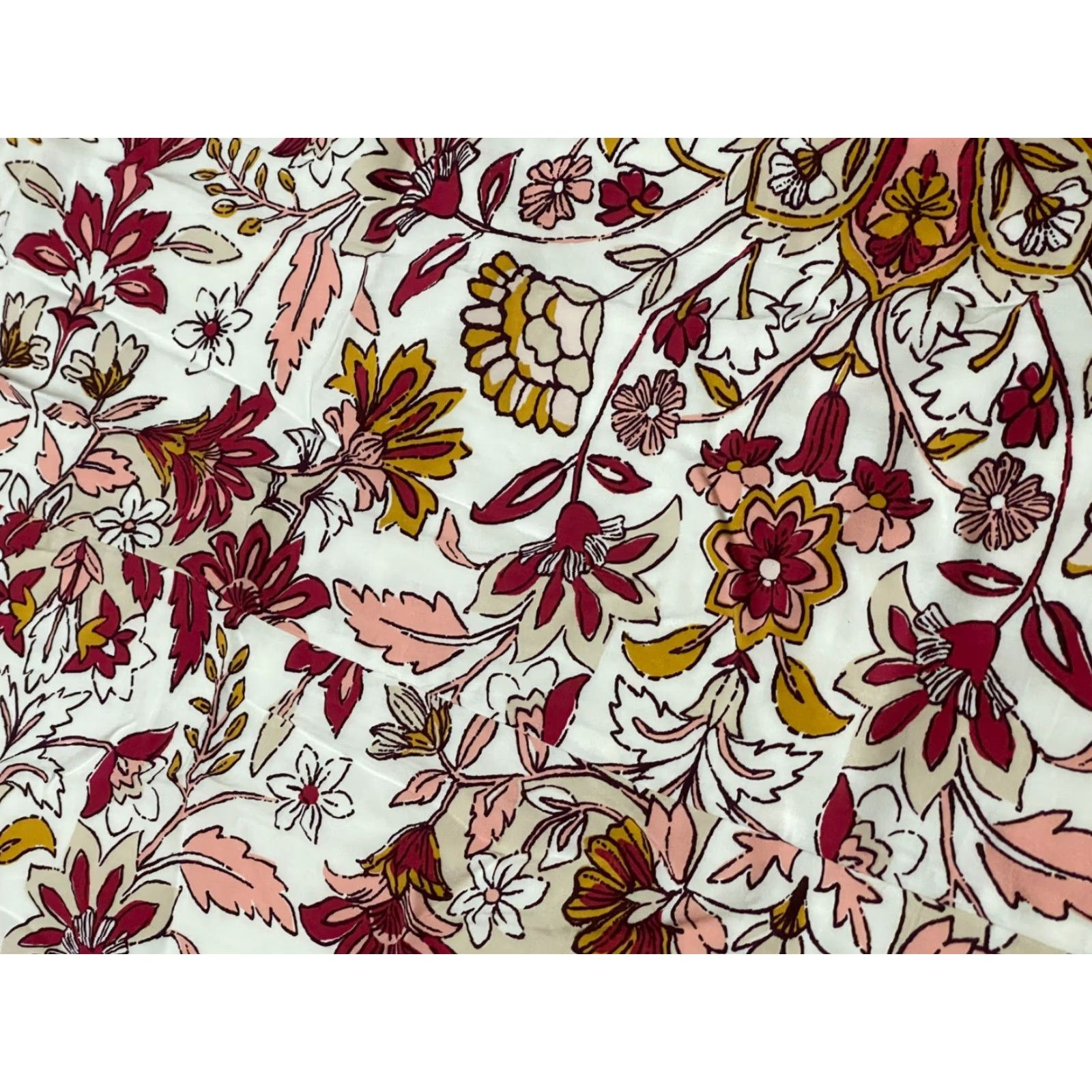 Old Navy Old Navy Dress Womens Large Pink White Orange Floral 3/4 Sleeve V-neck Shirt Dress Size L / US 10 / IT 46 - 3 Thumbnail