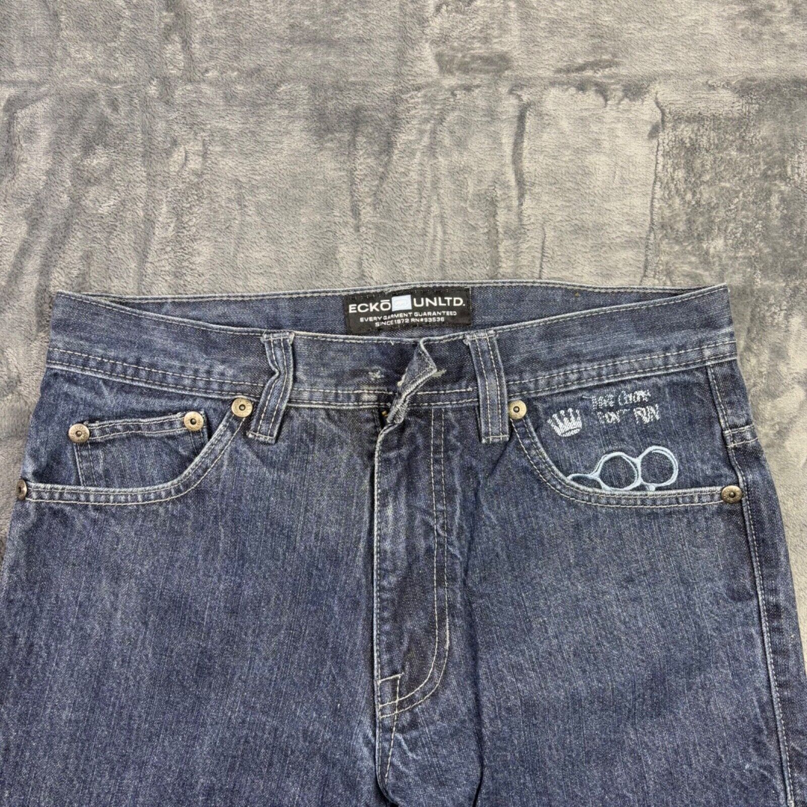 Ecko Unltd. VTG Ecko Unltd Rhino Brand Baggy Jeans 30x30 Embroidered Size US 30 / EU 46 - 8 Thumbnail