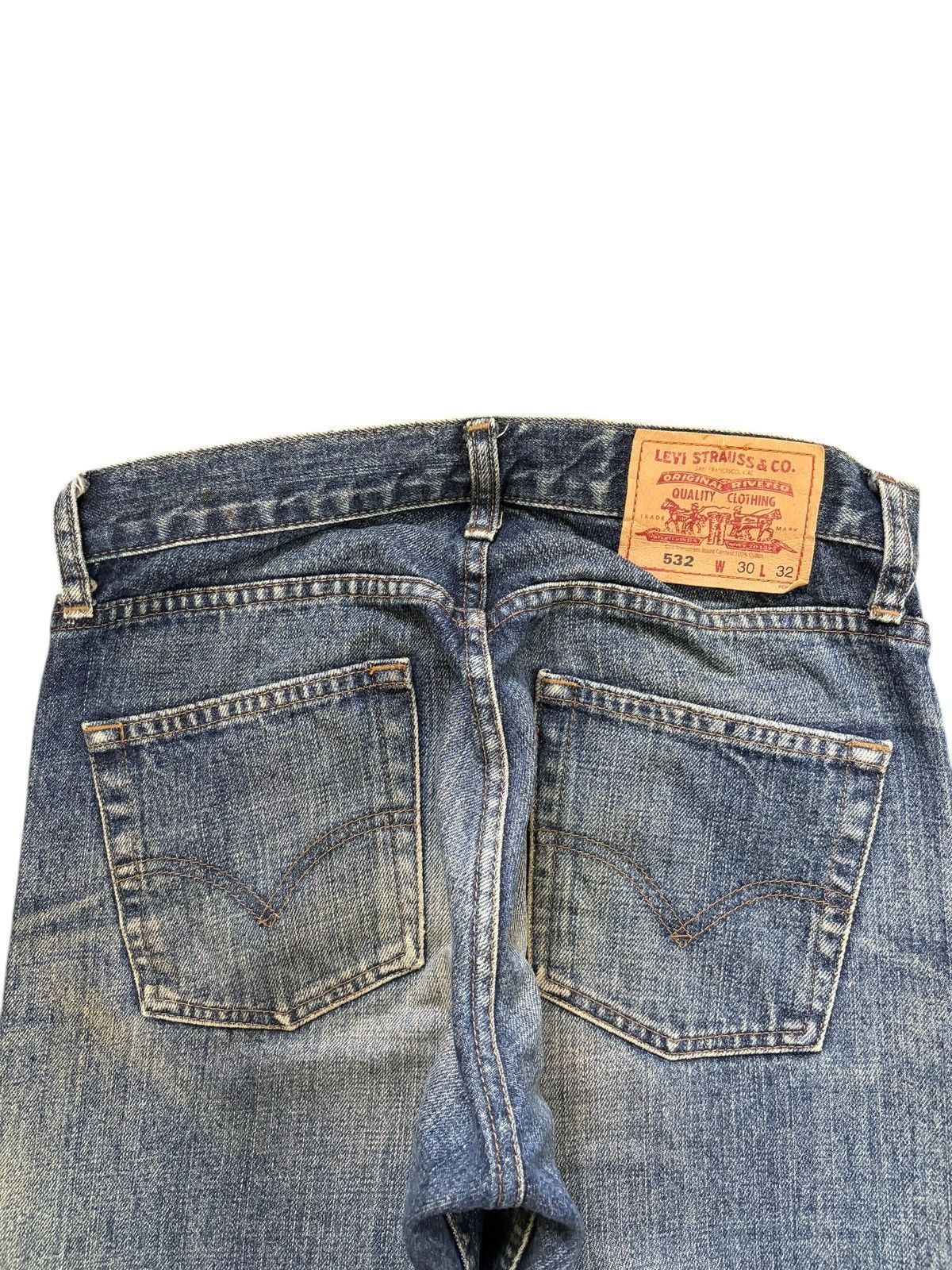 Levi's Vintage 90s Levis 532 Mud Wash Distressed Jeans Size US 30 / EU 46 - 4 Thumbnail