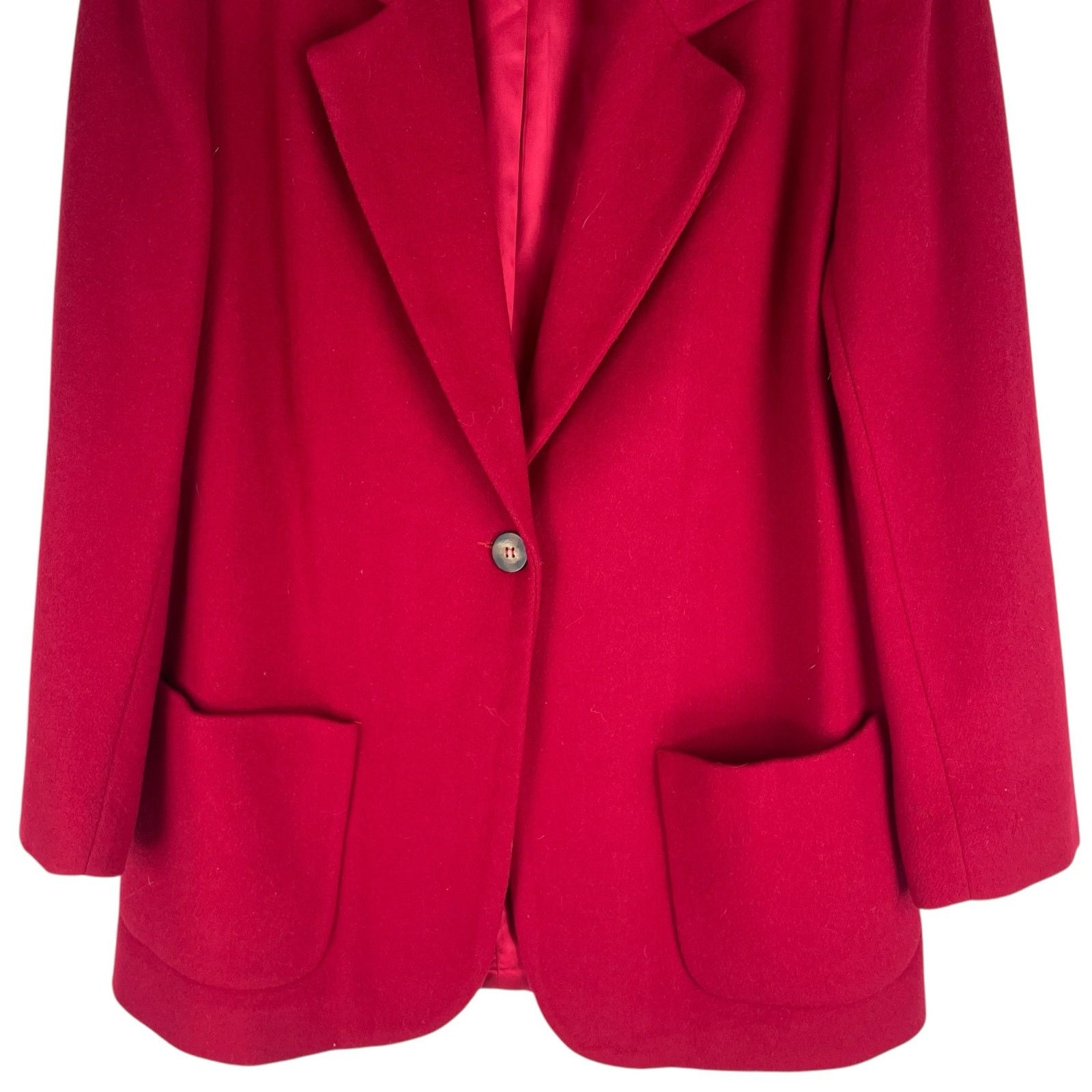 Lands' End Lands' End Wool Cashmere Blend Blazer Red SIze 10 Size L / US 10 / IT 46 - 5 Thumbnail