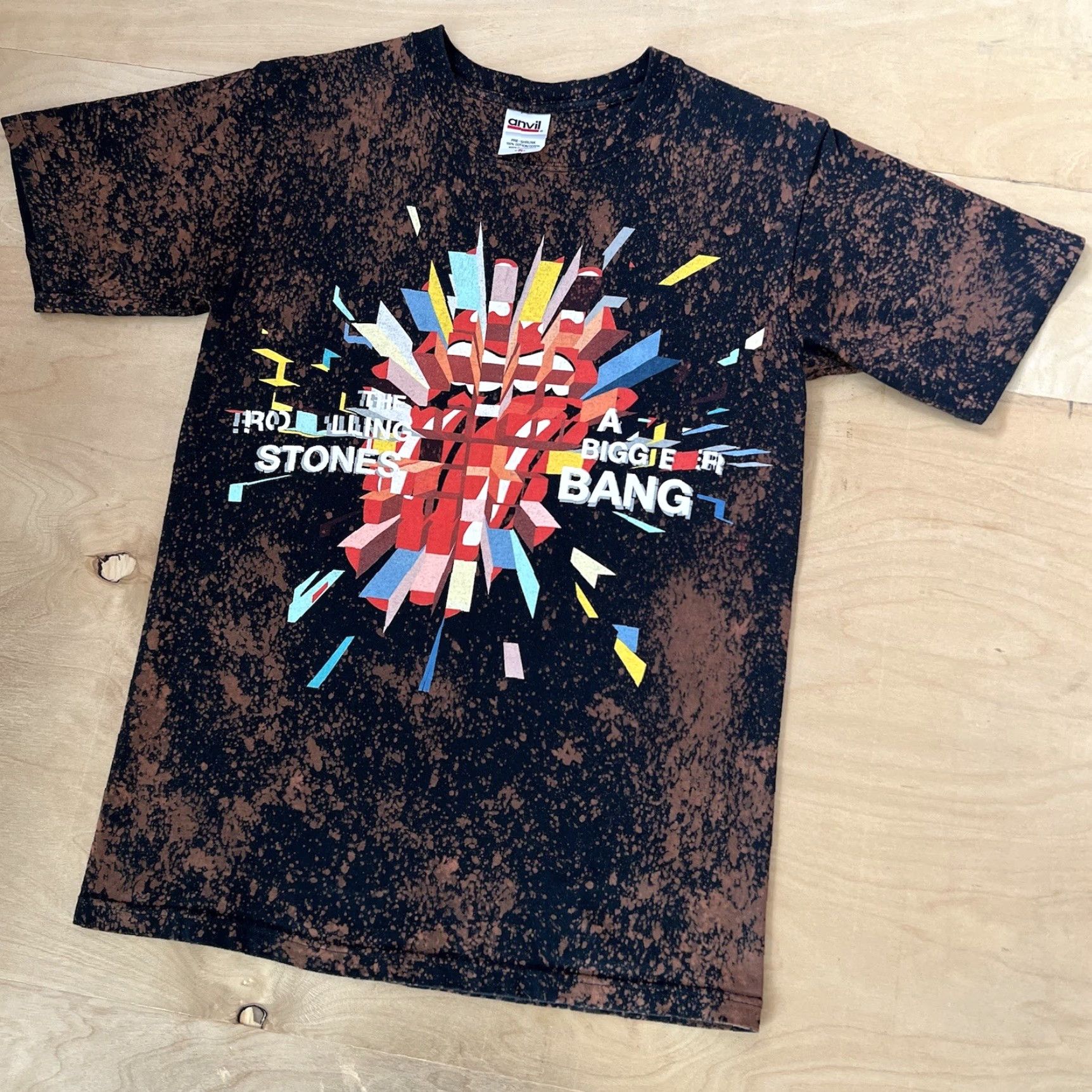 Anvil VINTAGE Rolling Stones A Bigger Bang Tour Shirt Small Black Mens T-Shirt Rock Music Band Logo Cute Size US S / EU 44-46 / 1 - 6 Thumbnail
