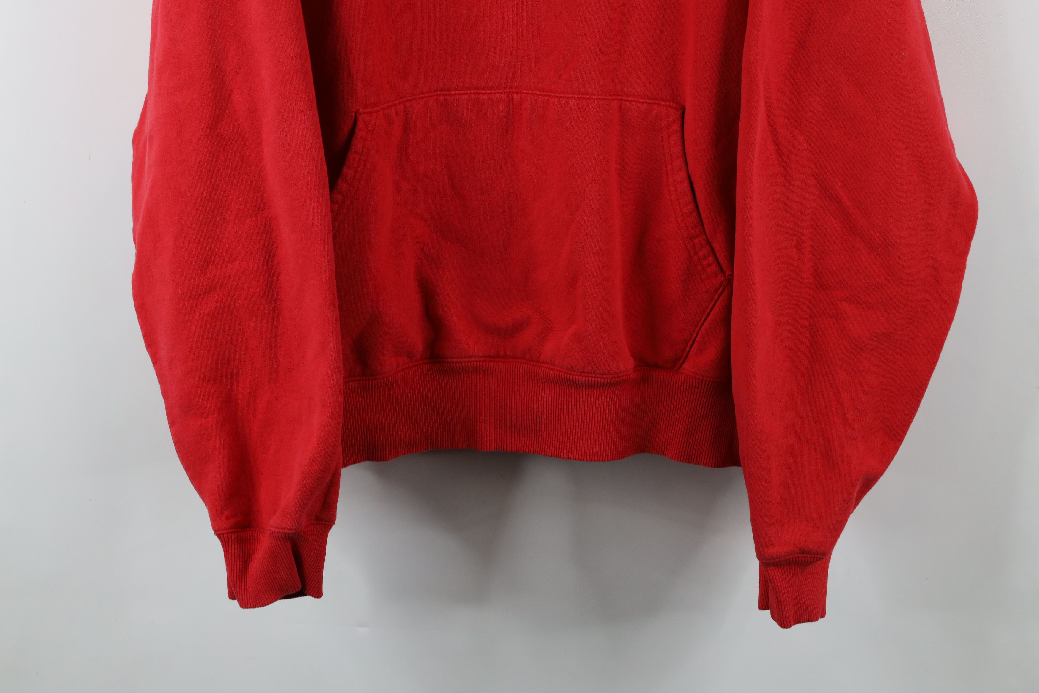 Champion × Vintage Vintage 90s Champion Logo Baggy Hoodie Sweatshirt Red Size US XXL / EU 58 / 5 - 3 Thumbnail