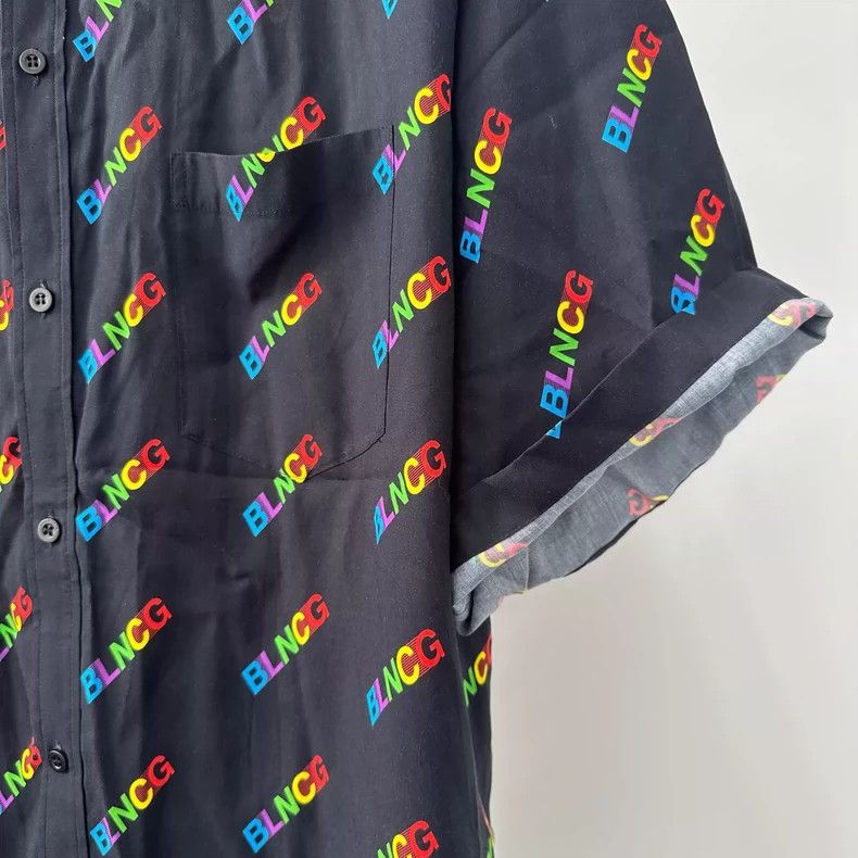 Balenciaga Balenciaga size 38 SS20 Short Sleeve Shirt with Colorful BL Size US S / EU 44-46 / 1 - 4 Thumbnail
