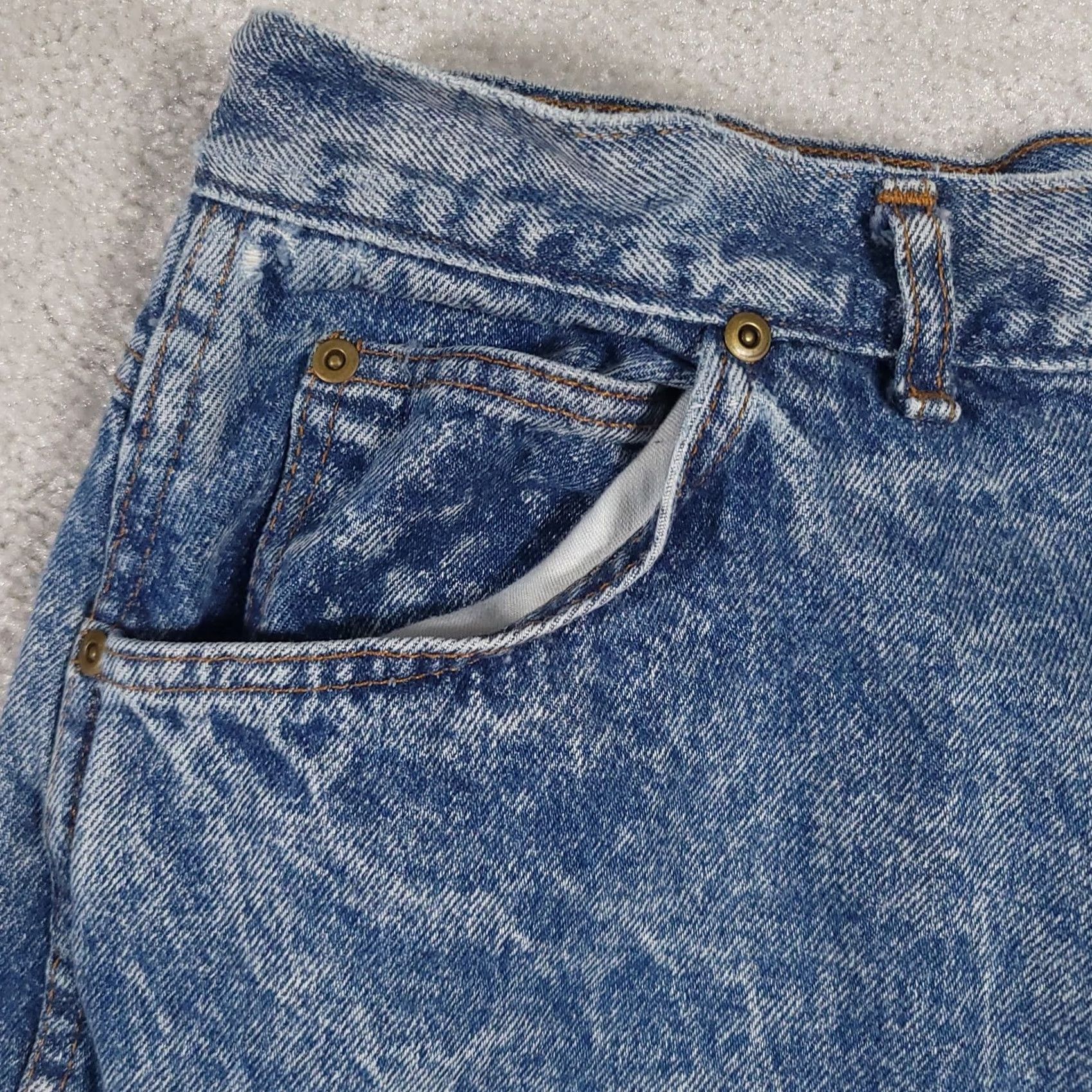 Vintage VINTAGE Chic Jeans Womens 14 Blue High Waisted Acid Wash Tapered Mom Denim 80s 90s USA Size 36" / US 14 / IT 50 - 4 Thumbnail