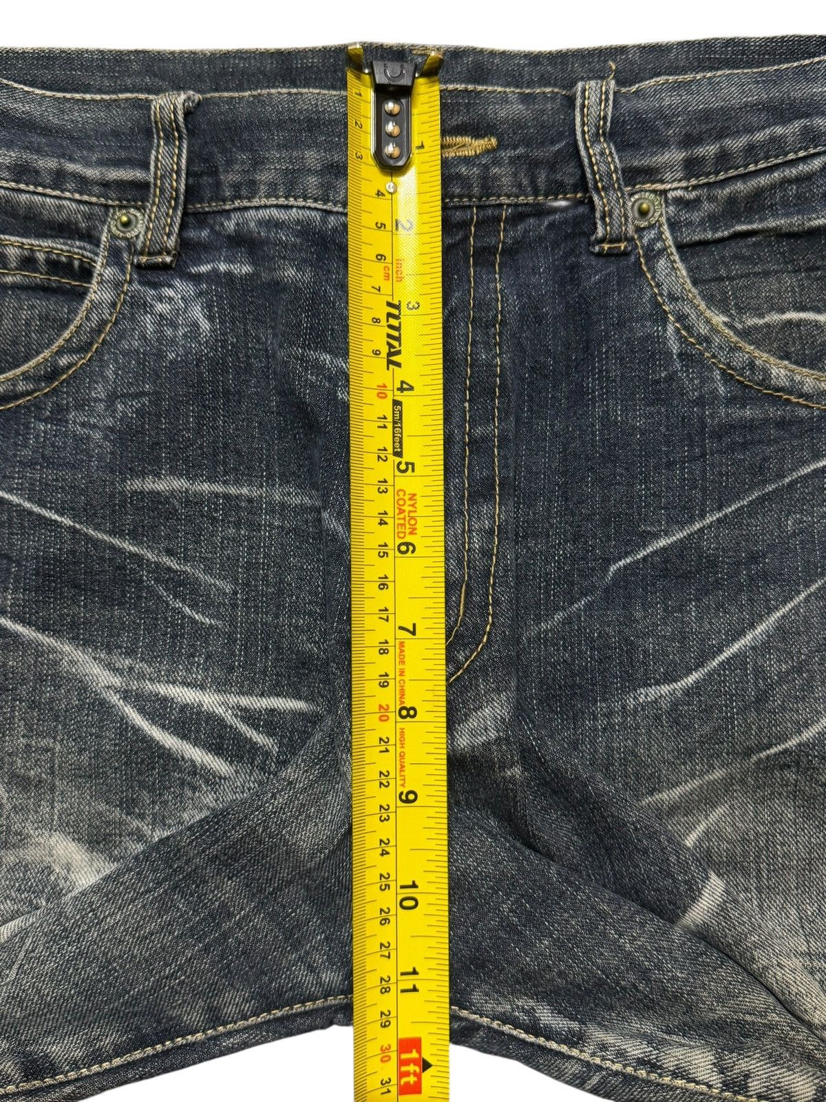 If Six Was Nine Vintage Y2K Japanese Blue Faded Wash Honeycomb Straight Leg Size US 32 / EU 48 - 10 Thumbnail
