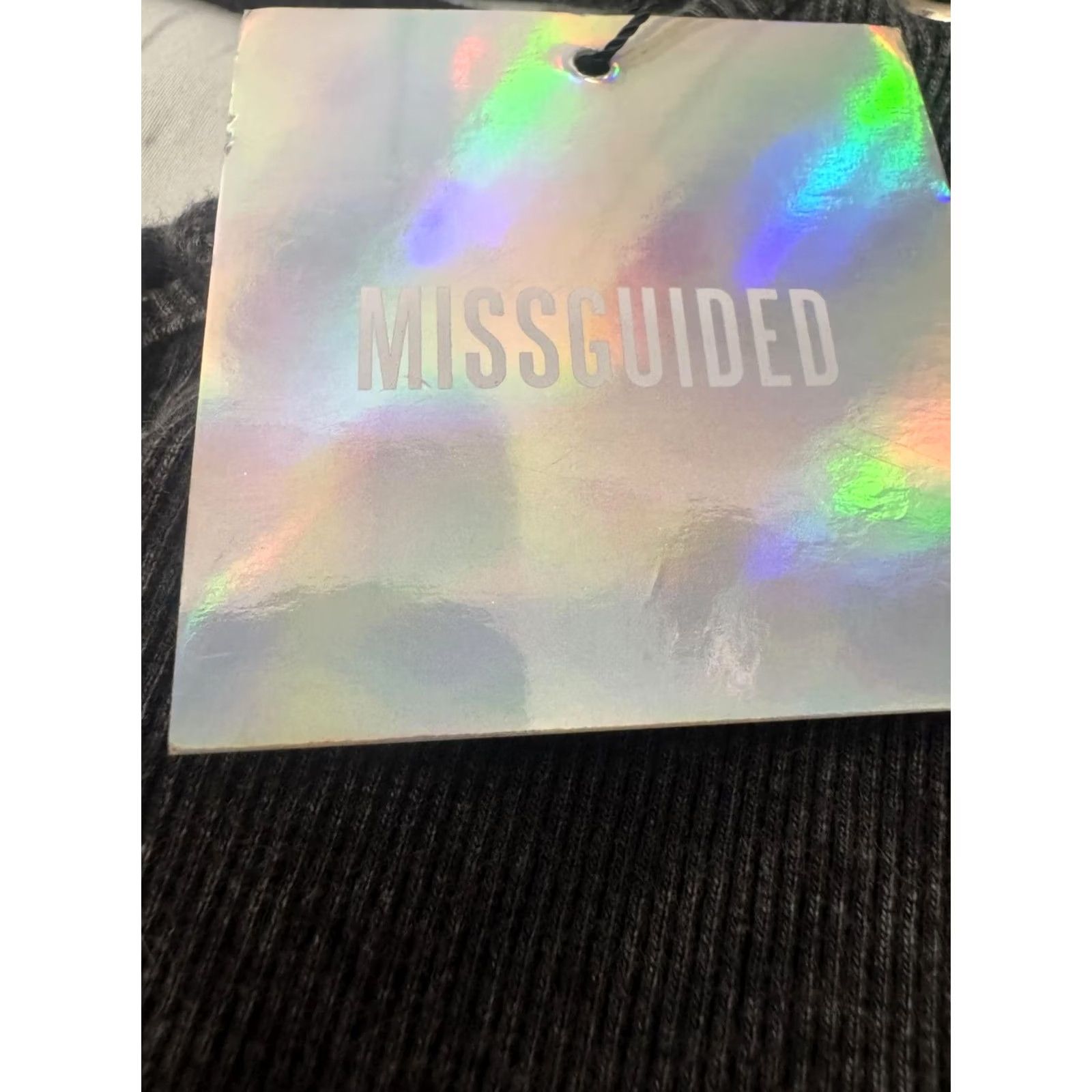 Missguided Missguided Sweatshirt Grey Lace Up Extreme Washed Size XS / US 0-2 / IT 36-38 - 2 Thumbnail