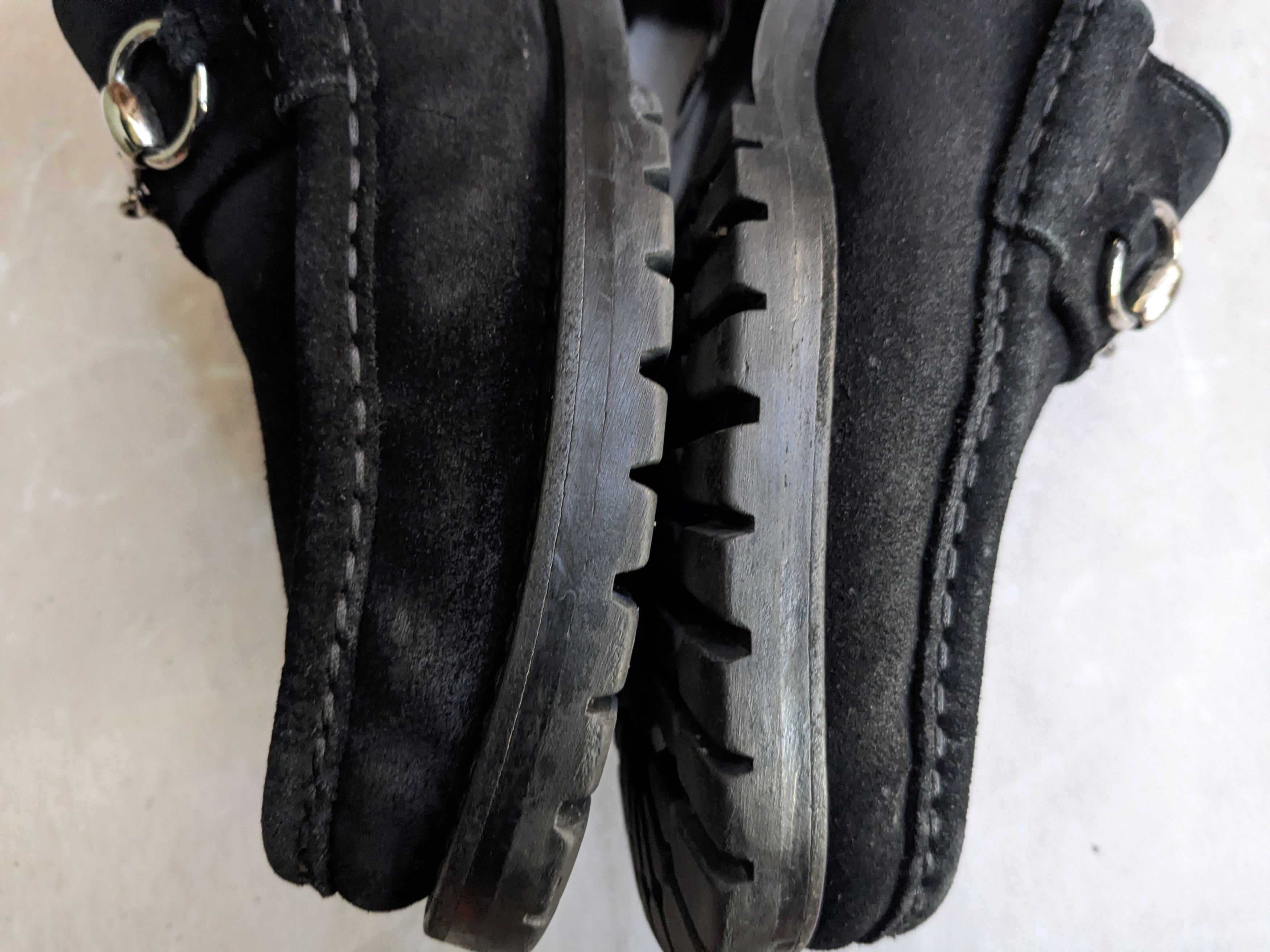 Gucci Gucci Horsebit Loafers Black Suede 9.5 Leather Rubber Size US 9.5 / EU 42-43 - 11 Thumbnail