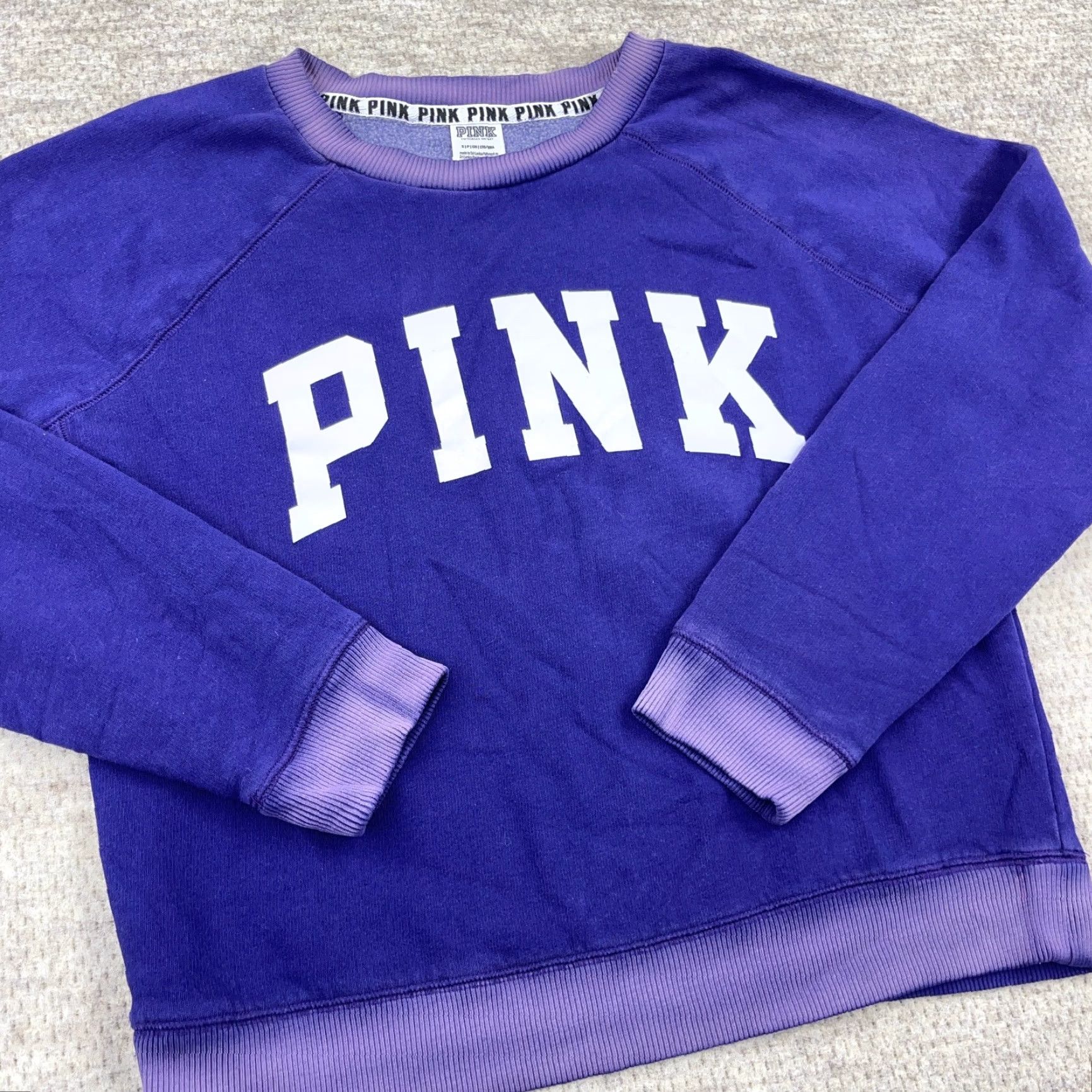 Victoria's Secret Victoria's Secret PINK Sweatshirt Women S Purple Crewneck Spellout Retro Y2K Size S / US 4 / IT 40 - 2 Thumbnail