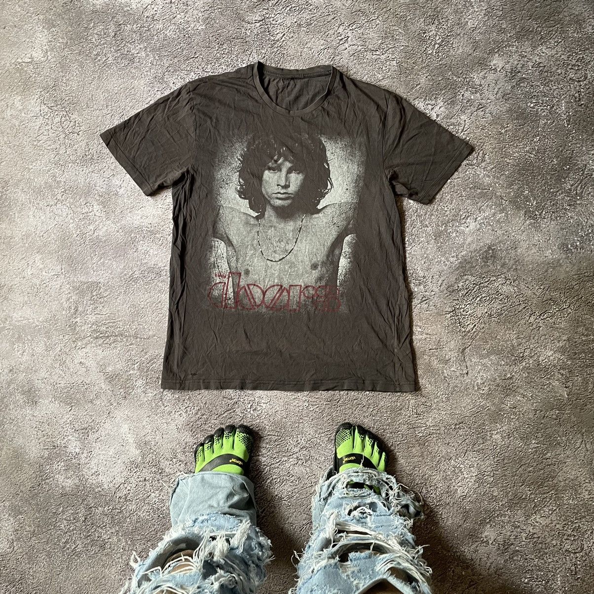 Vintage Y2K THE DOORS FACE ABSTRACT ANGRY HORROR SKELETON