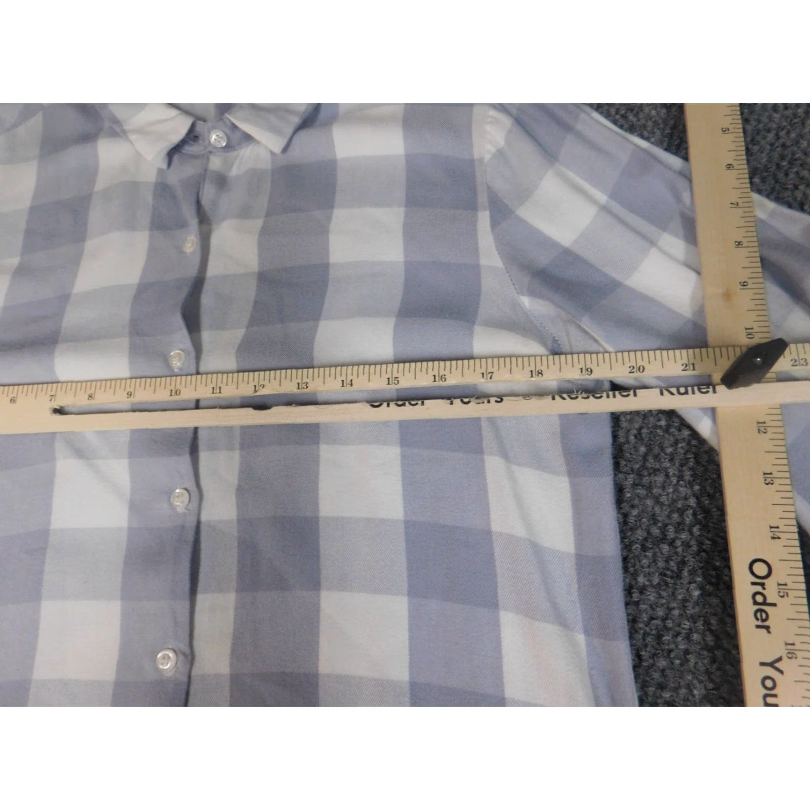 Vintage Philosophy Womens Button-Up Shirt Blue Plaid Small Regular Size S / US 4 / IT 40 - 5 Thumbnail