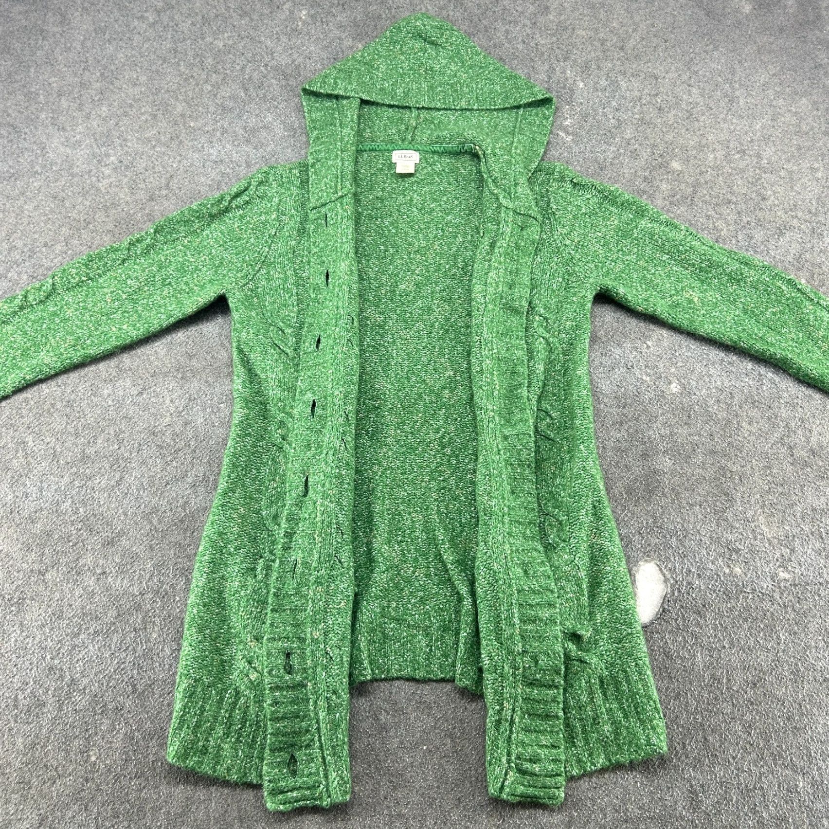 Vintage VINTAGE L.L. Bean Cardigan Sweater Women Hooded Wool Acrylic Green Long Sleeve L Size L / US 10 / IT 46 - 2 Thumbnail