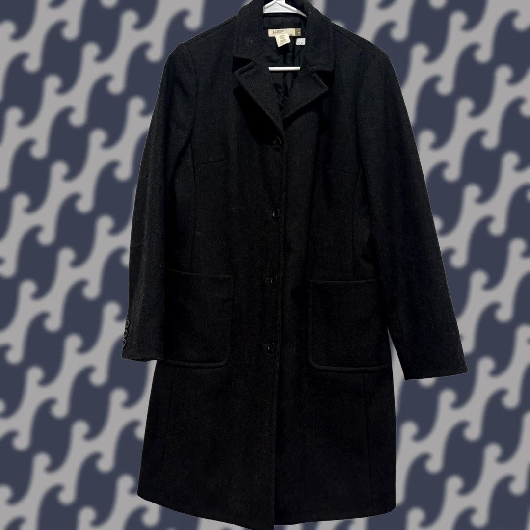 J.Crew J.Crew Black Wool Blend Coat Jacket Womens M Size M / US 6-8 / IT 42-44 - 1 Thumbnail