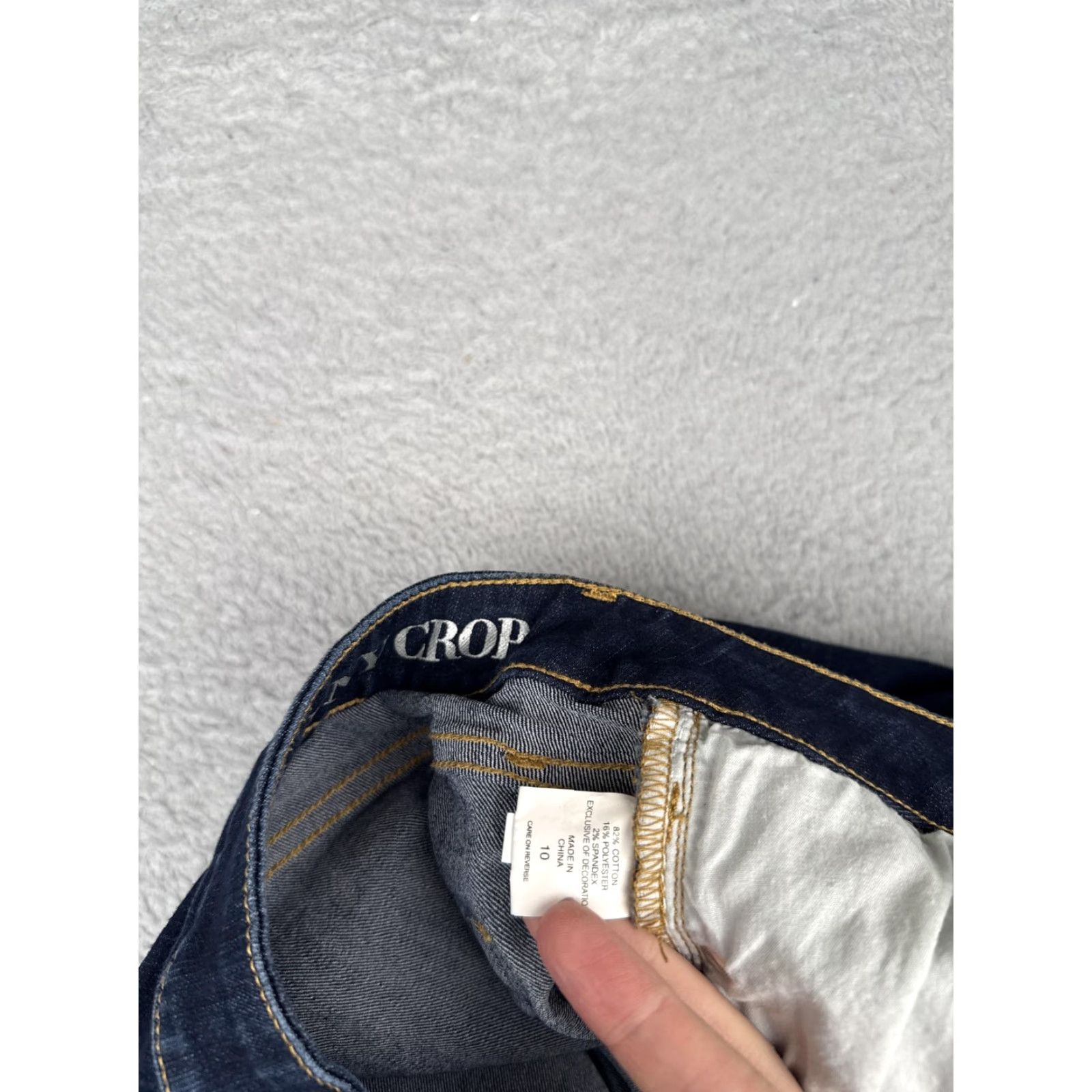 Vintage New York & Company Jeans Womens 10 Blue Curvy Skinny Crop Cuffed Stretch Denim Size 32" / US 10 / IT 46 - 7 Thumbnail