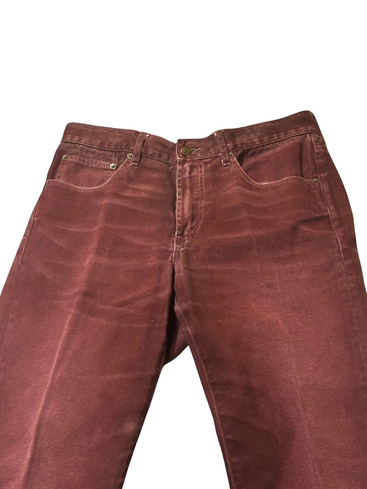 izzue Men’s brown burgundy Jeans.mj0209 Size US 31 - 2 Thumbnail