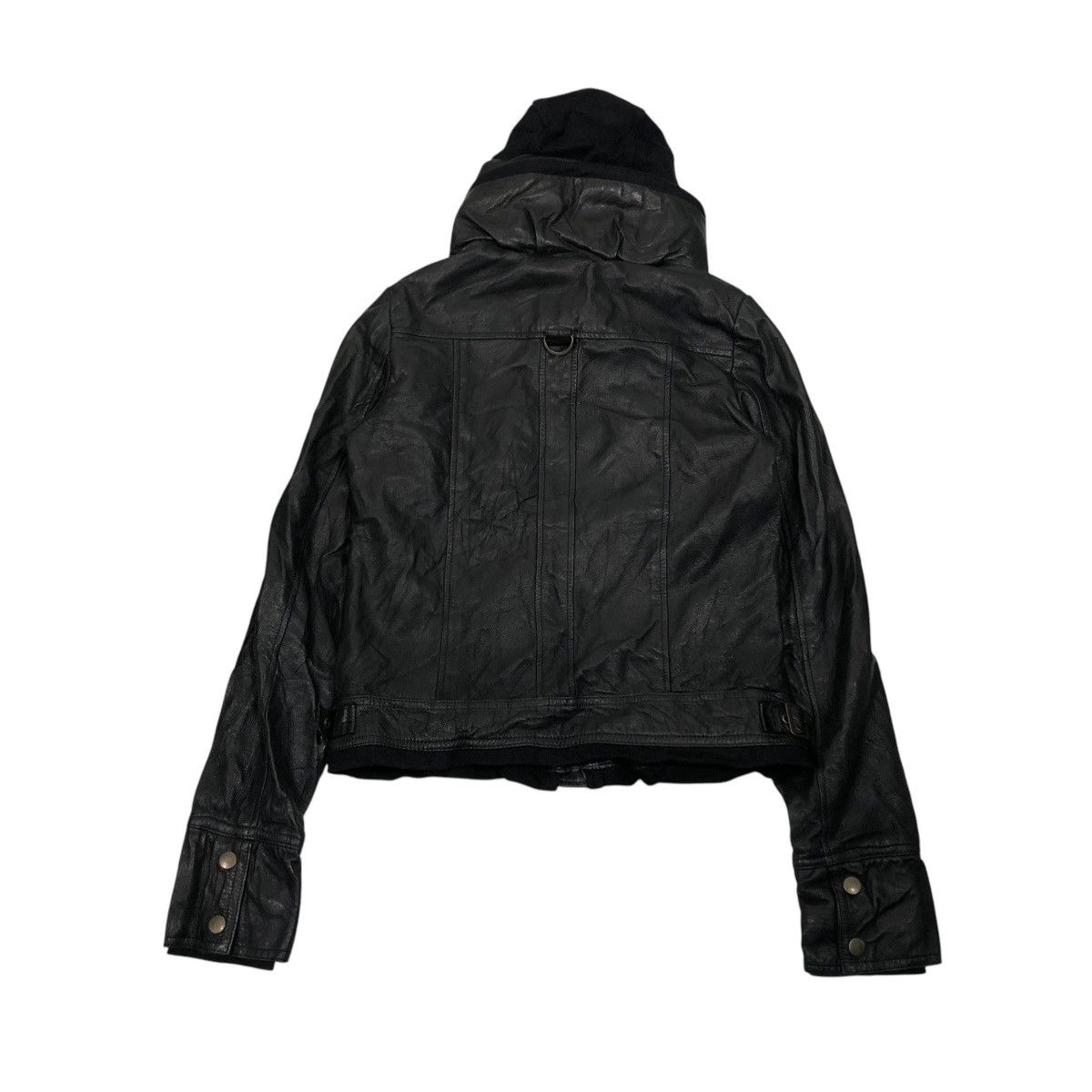 Japanese Brand 🔥VINTAGE CROPPED BIKER LEATHER JACKET BRUSH ISSEY MIYAKE Size US S / EU 44-46 / 1 - 2 Thumbnail