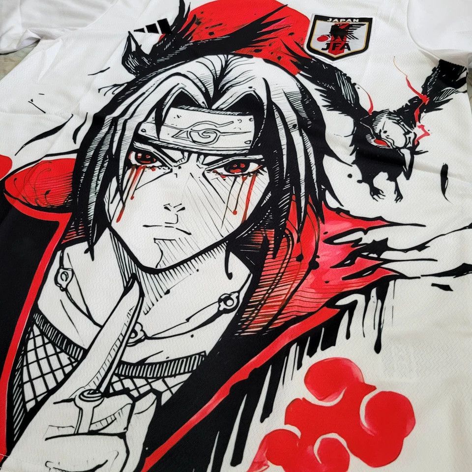 Other Japan Soccer Jersey – Itachi Uchiha Anime white Edition Size US M / EU 48-50 / 2 - 4 Thumbnail