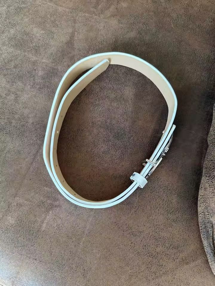 Japanese Brand White Triple Star Pu Leather Belt Size 30 - 4 Thumbnail