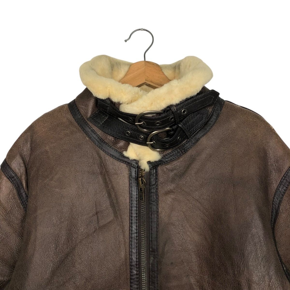 Vintage 🔥VINTAGE B 3 SHEARLING LEATHER JACKET TIGER ISSEY MIYAKE Size US L / EU 52-54 / 3 - 10 Thumbnail