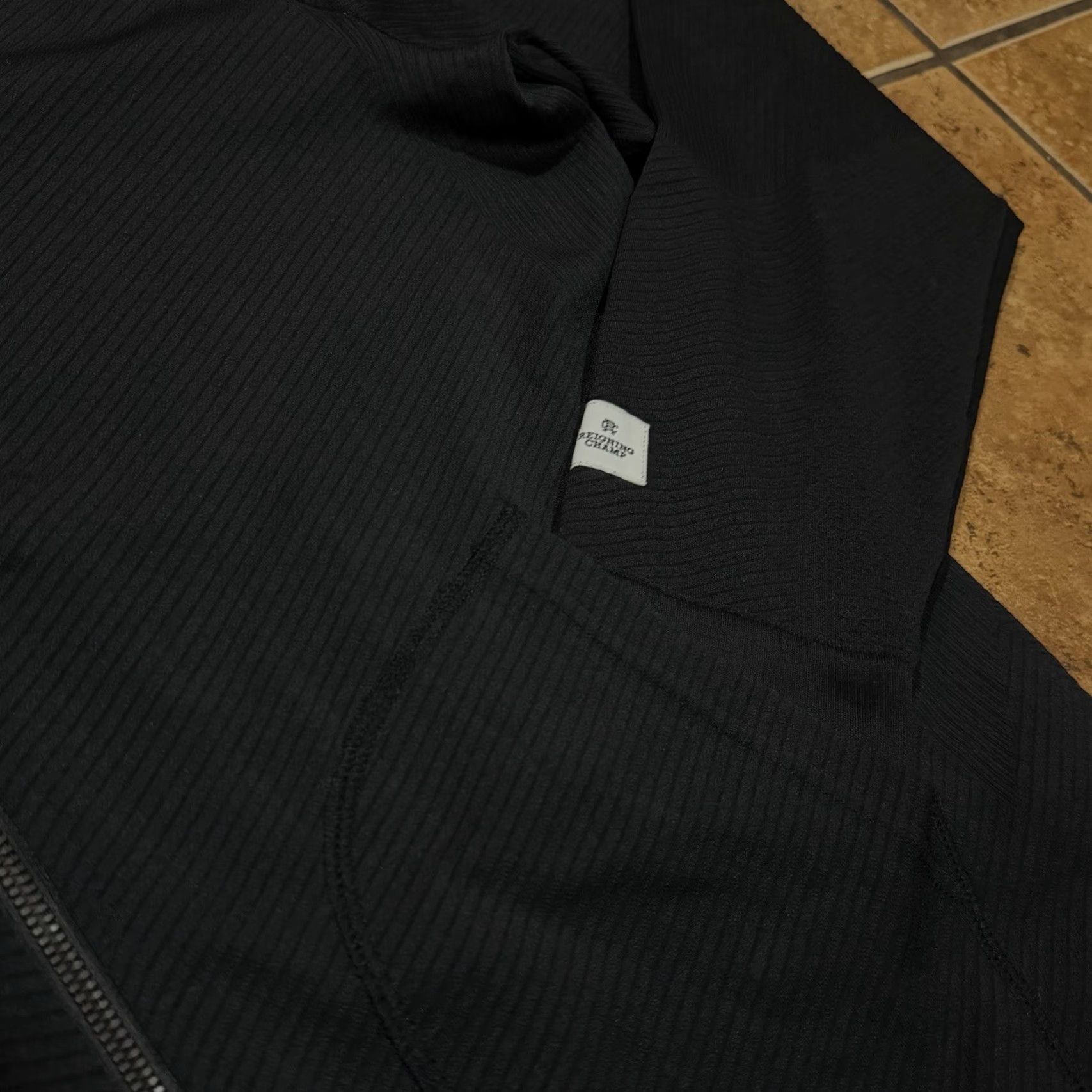 Reigning Champ REIGNING CHAMP x ADIDAS Full-Zip Hoodie Jacket BLACK Ribbed Men's L SAMPLE Jacket Track Jacket Mens Large Black Reigning Champ adidas Sample Size US L / EU 52-54 / 3 - 3 Thumbnail