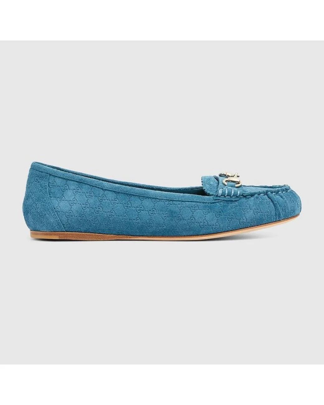 Gucci o1loc1c0226 814895 Women's Ballet Flats With Horsebit Blue Size US 6.5 / IT 36.5 - 1 Preview