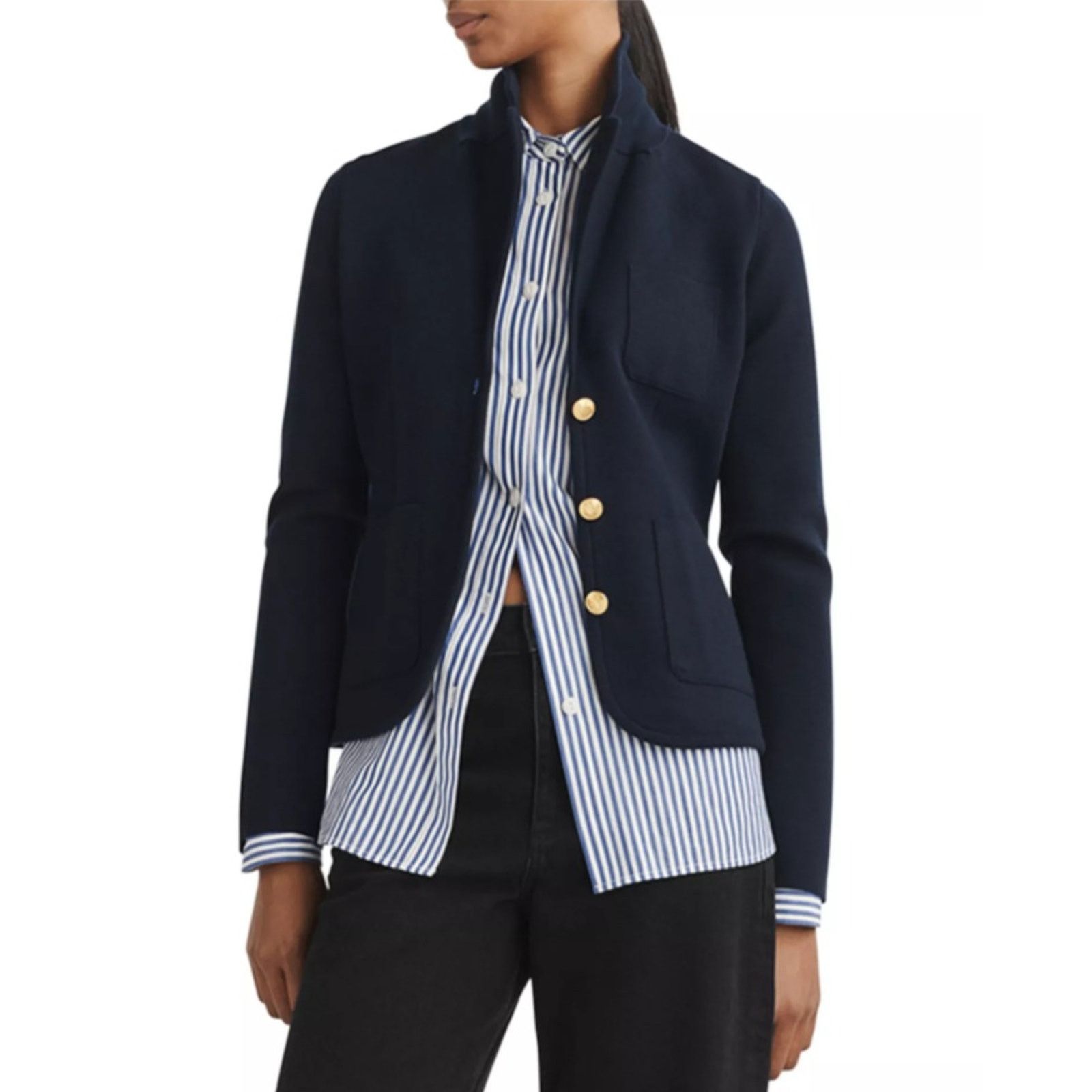 Rag & Bone Rag & Bone Women Wool Knit Alex Slim Button Blazer Size S Size S / US 4 / IT 40 - 1 Thumbnail
