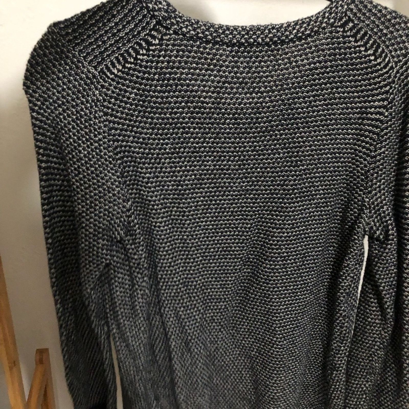 Madewell Madewell Black White Knit Crewneck Long Sleeve Sweater Top Size S / US 4 / IT 40 - 5 Thumbnail