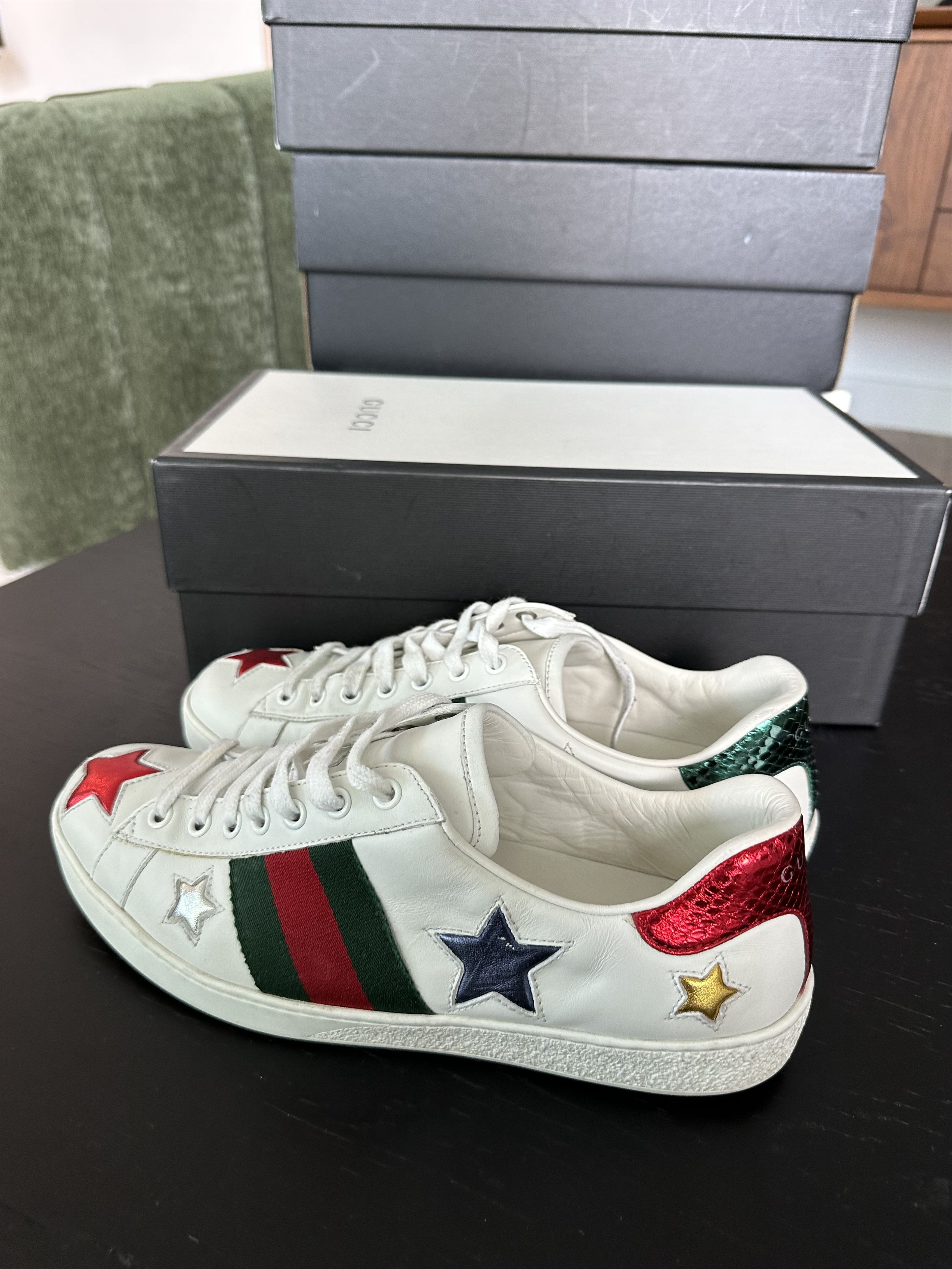 Gucci Ace Embroidered Leather Sneaker Size US 7.5 / EU 40-41 - 5 Thumbnail