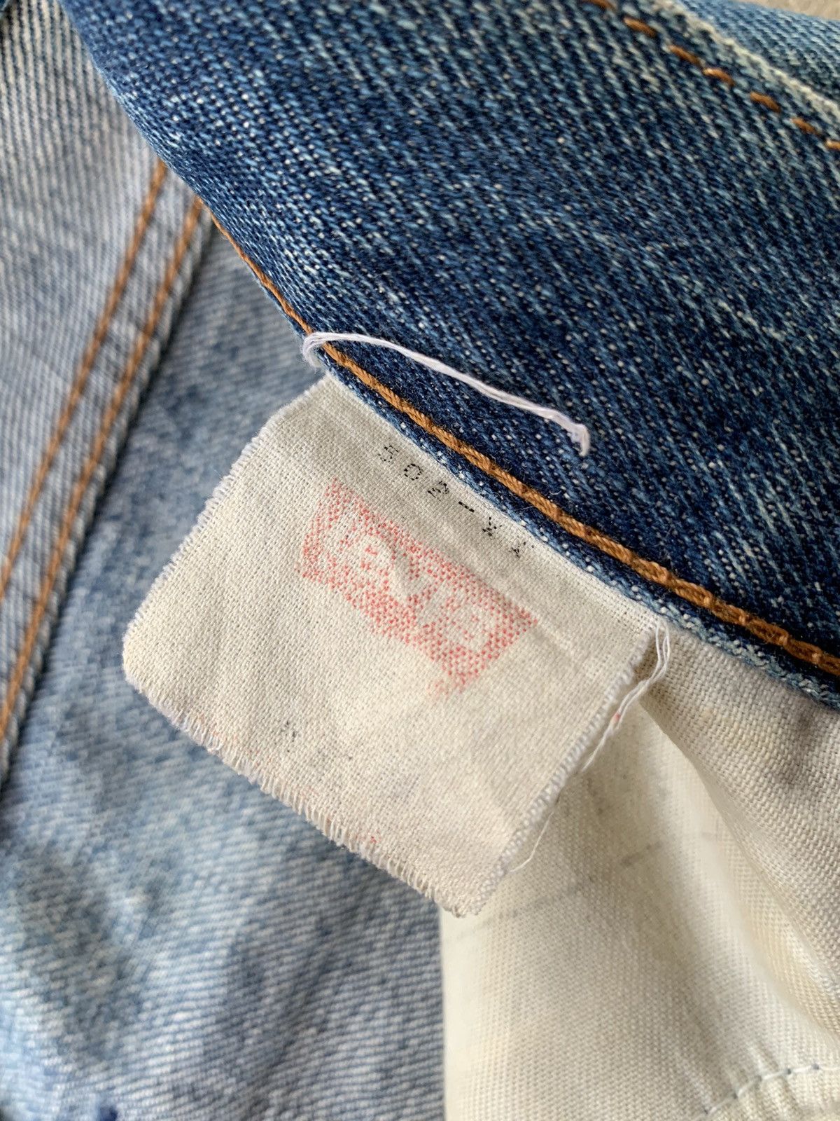 Levi's Vintage Levi’s Big E 502 Zip Talon Selvedge Distressed Denim Size US 31 - 9 Thumbnail