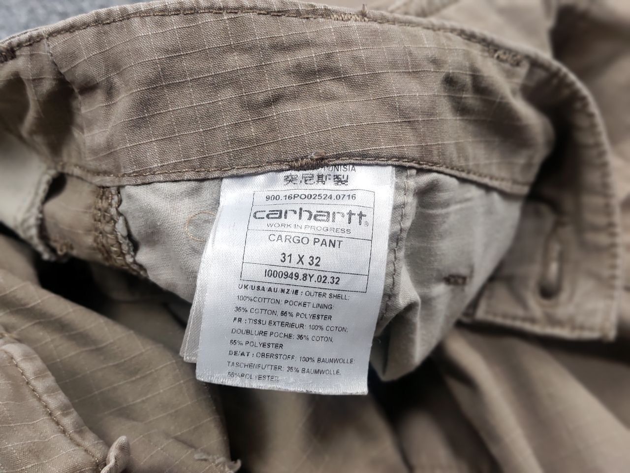 Vintage Carhartt Beige Ripstop Faded Cargo Pants Y2k Style