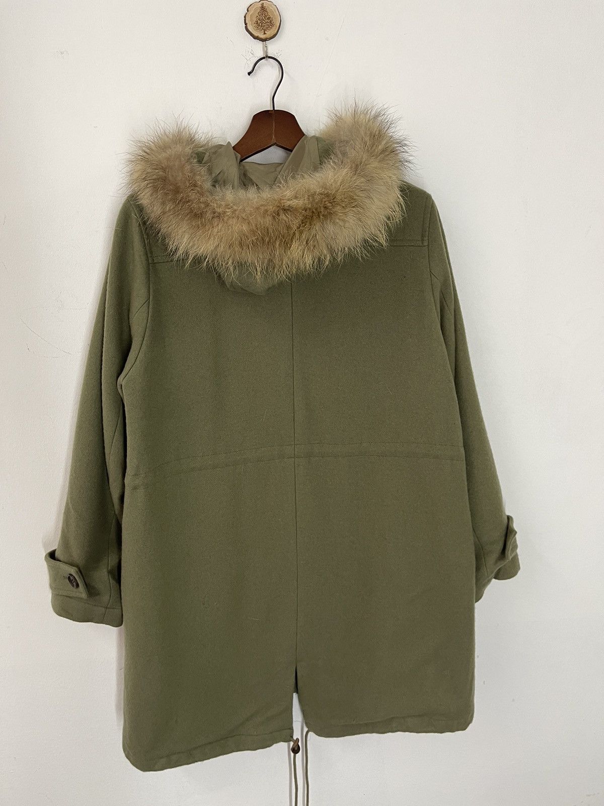 Japanese Brand VINTAGE RACCOON FUR HOODIES FRAY I.D WOOL PARKAS Size US L / EU 52-54 / 3 - 3 Thumbnail