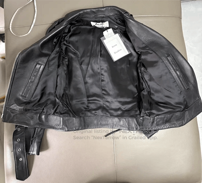 Acne Studios Acne Studios Women's Biker Leather Jacket Size 4XL / US 24-26 - 4 Thumbnail