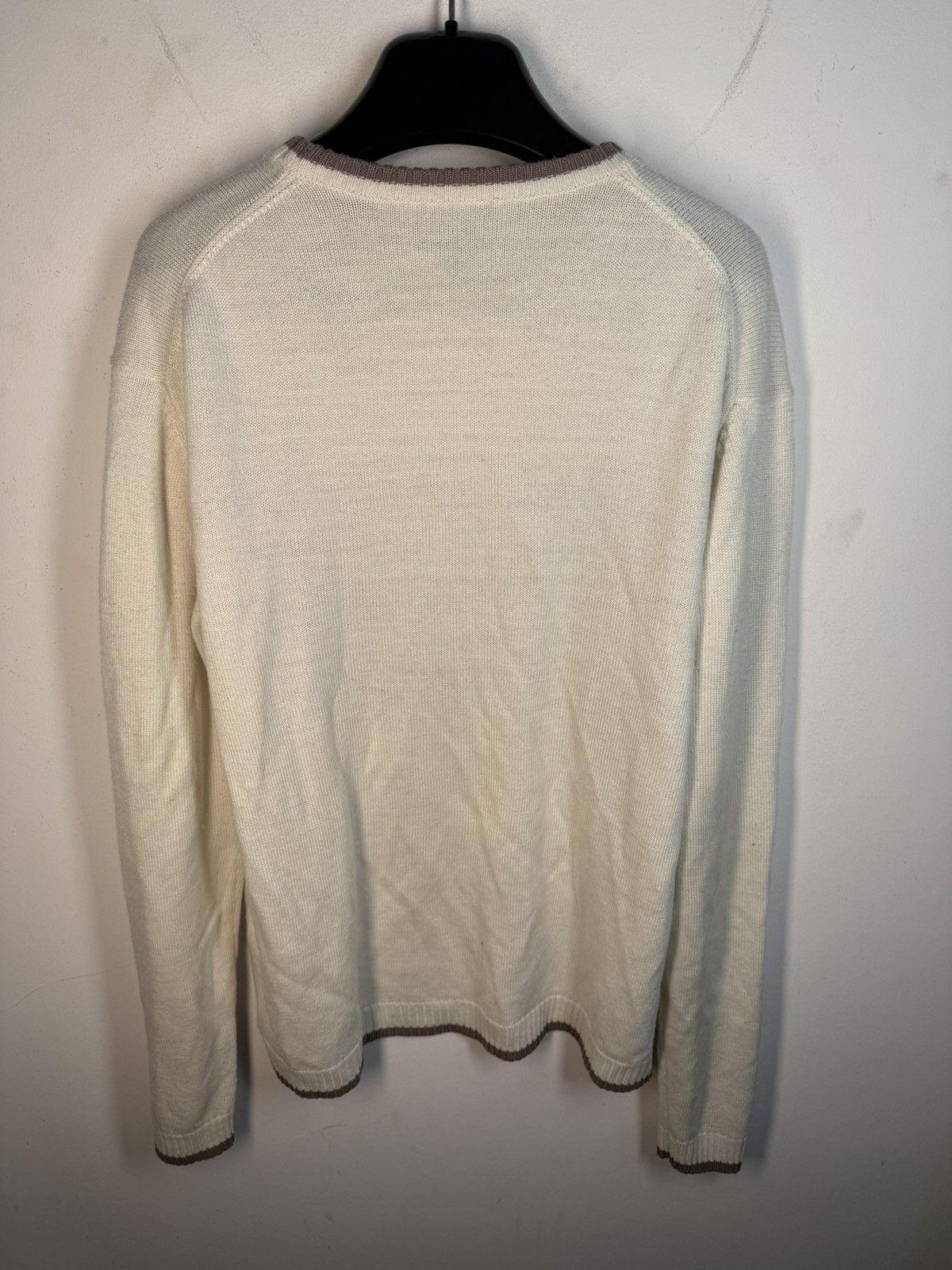 Yves Saint Laurent Beige YSL Sweater Big Logo Lightweight Size US M / EU 48-50 / 2 - 6 Thumbnail
