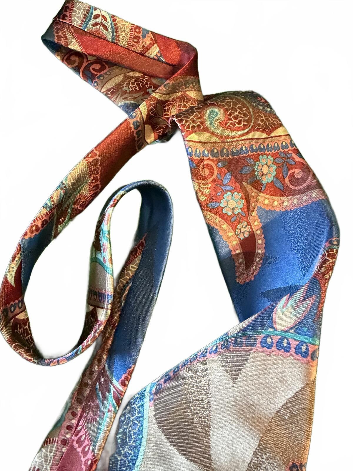 Oscar De La Renta Vintage Oscar de la Renta Silk Paisley Tie Necktie Luxury Size ONE SIZE - 3 Thumbnail