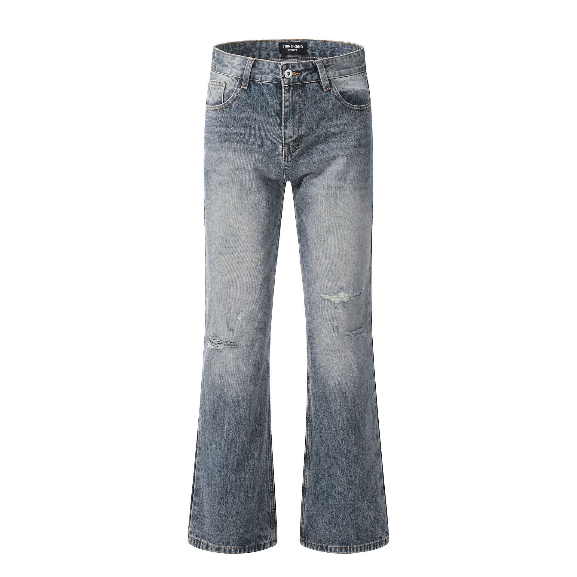 Japanese Brand × Jean High street men's distressed washed flared ripped jeans Size US 32 / EU 48 - 1 Thumbnail