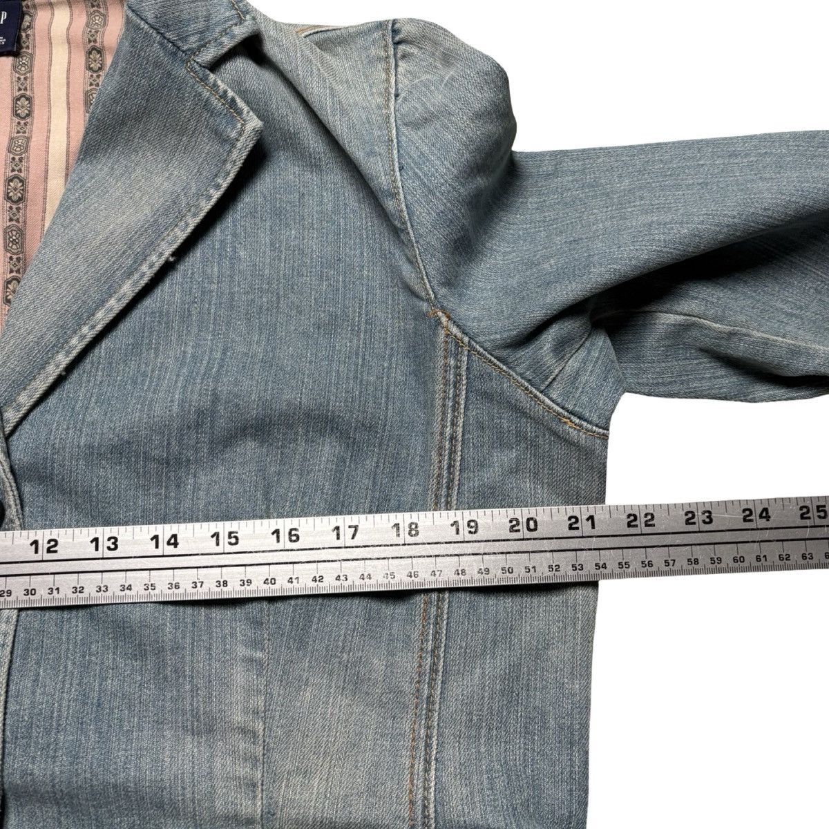 Gap Vintage Gap Womens Stretch Denim Blazer Jacket 16 Fall 2004 Size XXL / US 16-18 / IT 52-54 - 4 Thumbnail