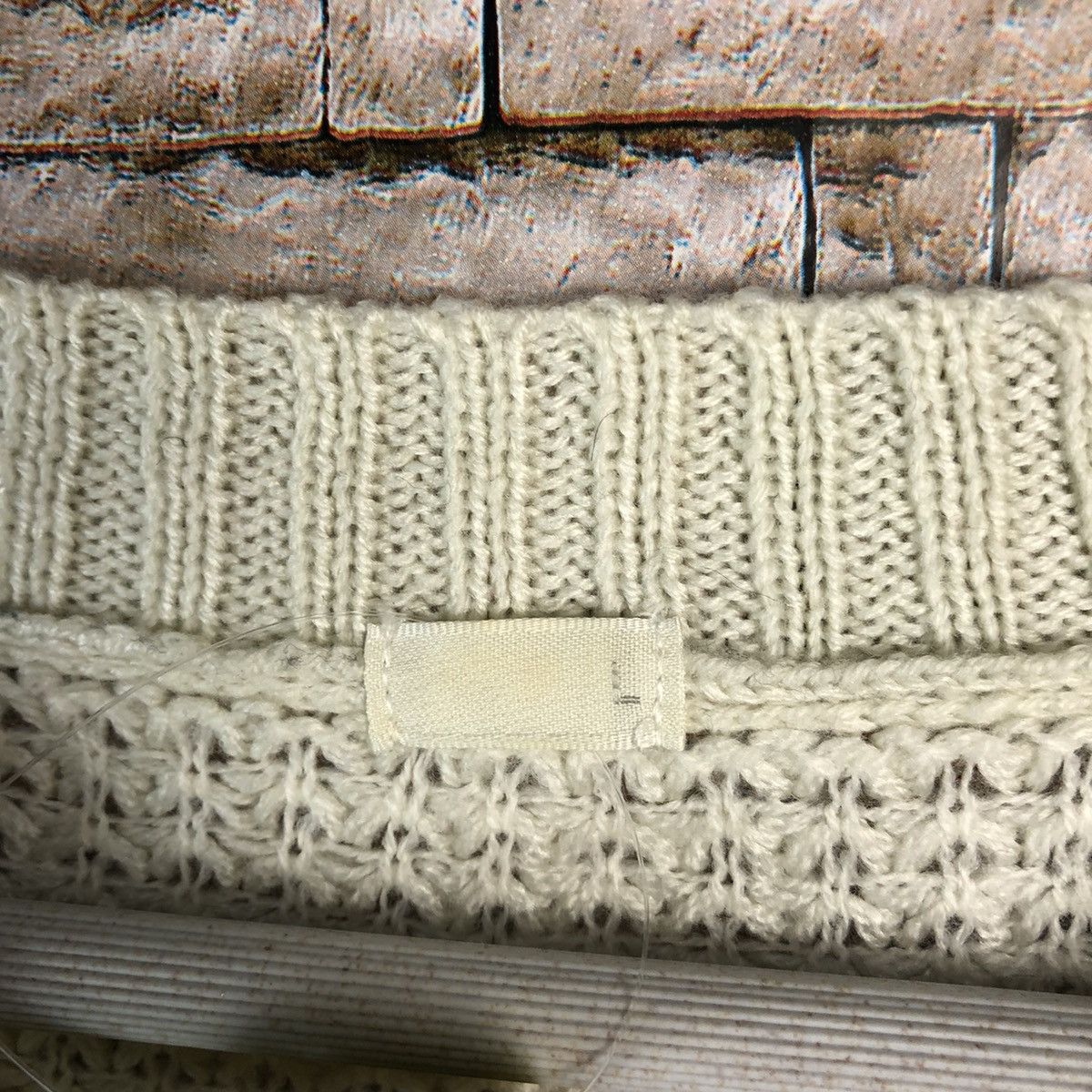 Homespun Knitwear × Japanese Brand × Vintage GU White double pocket sweatshirt Knitwear #A843 Size US L / EU 52-54 / 3 - 9 Thumbnail