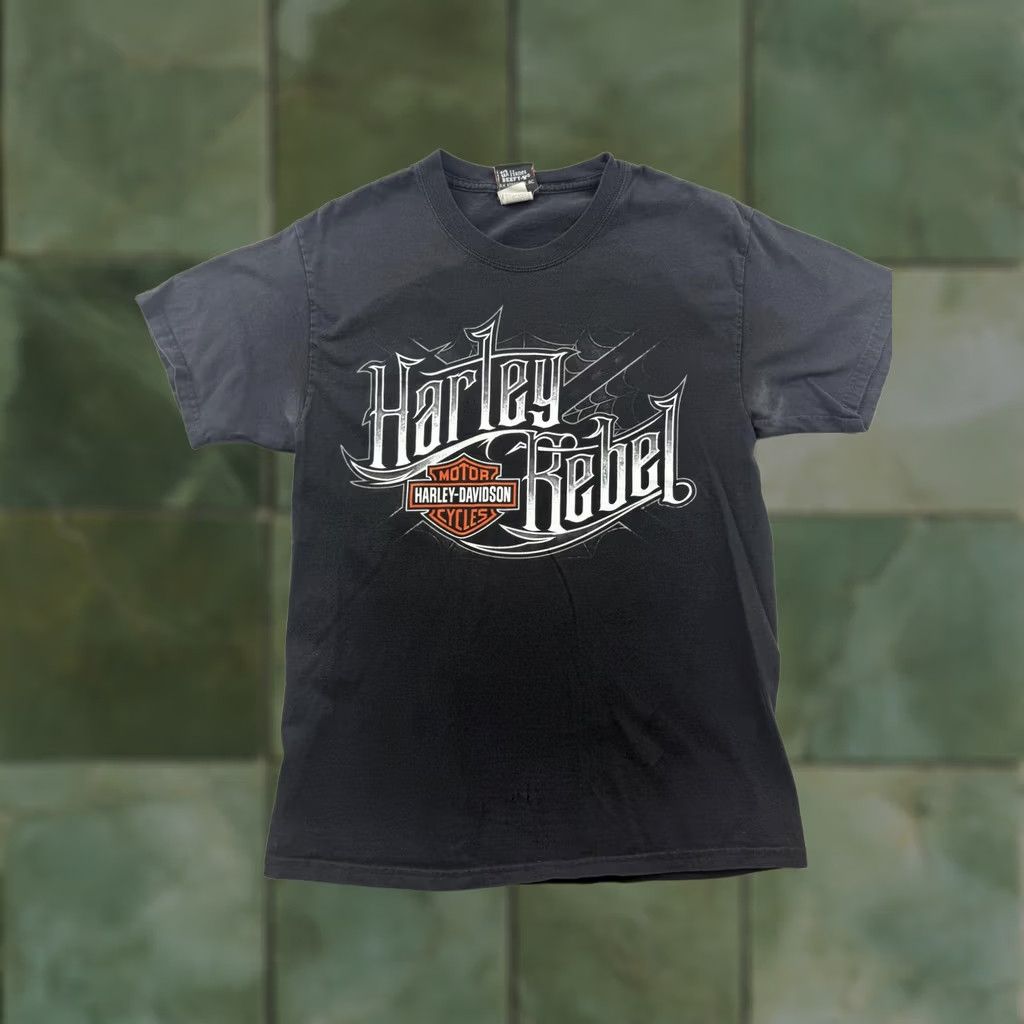 Harley Davidson Harley-Davidson Shirt Mens Medium Black Harley Rebel Graphic Tee Speedway Biker Size US M / EU 48-50 / 2 - 1 Thumbnail