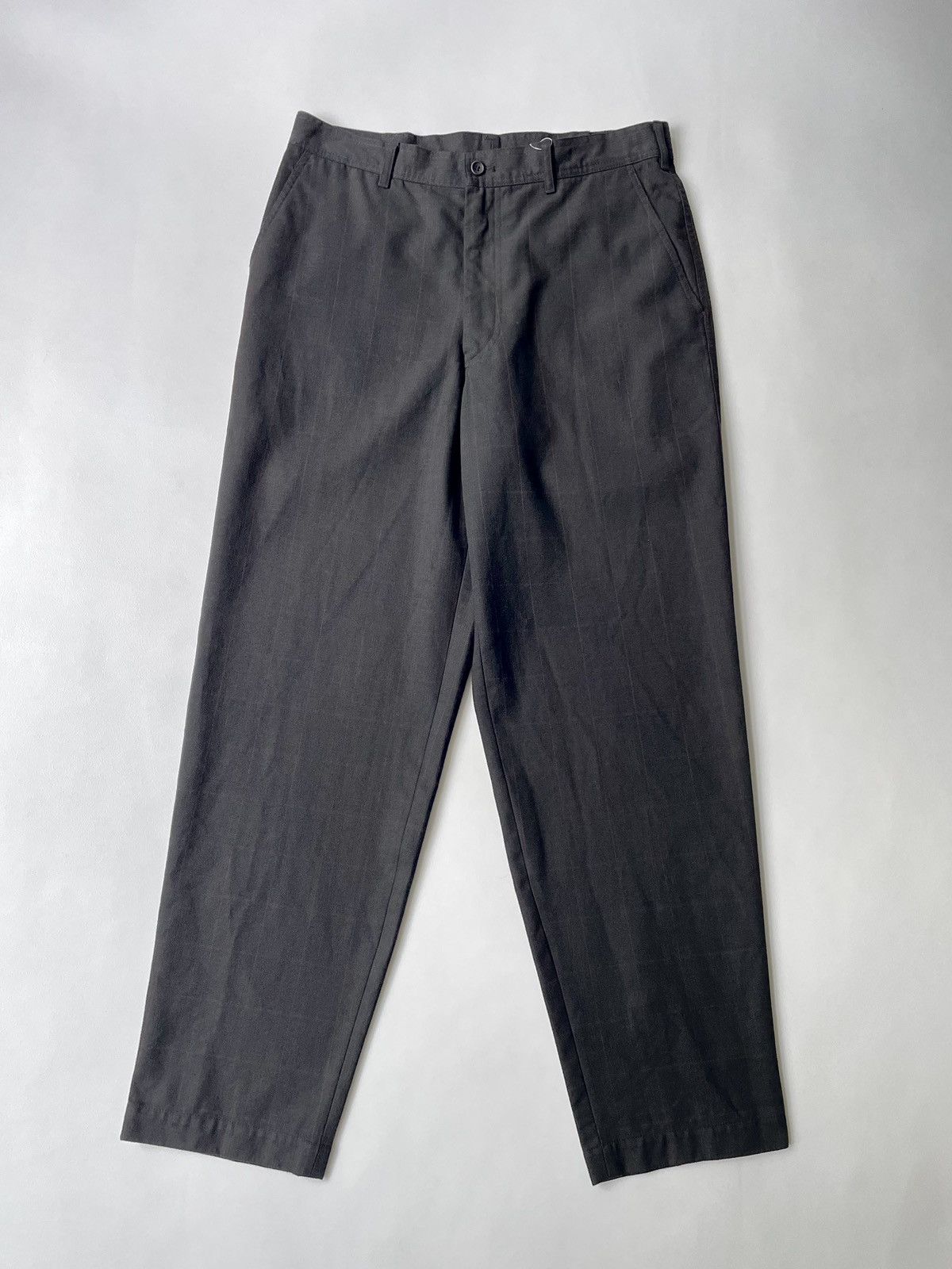 Comme des Garcons Black Cotton Check Print Trousers Size US 32 / EU 48 - 2 Thumbnail