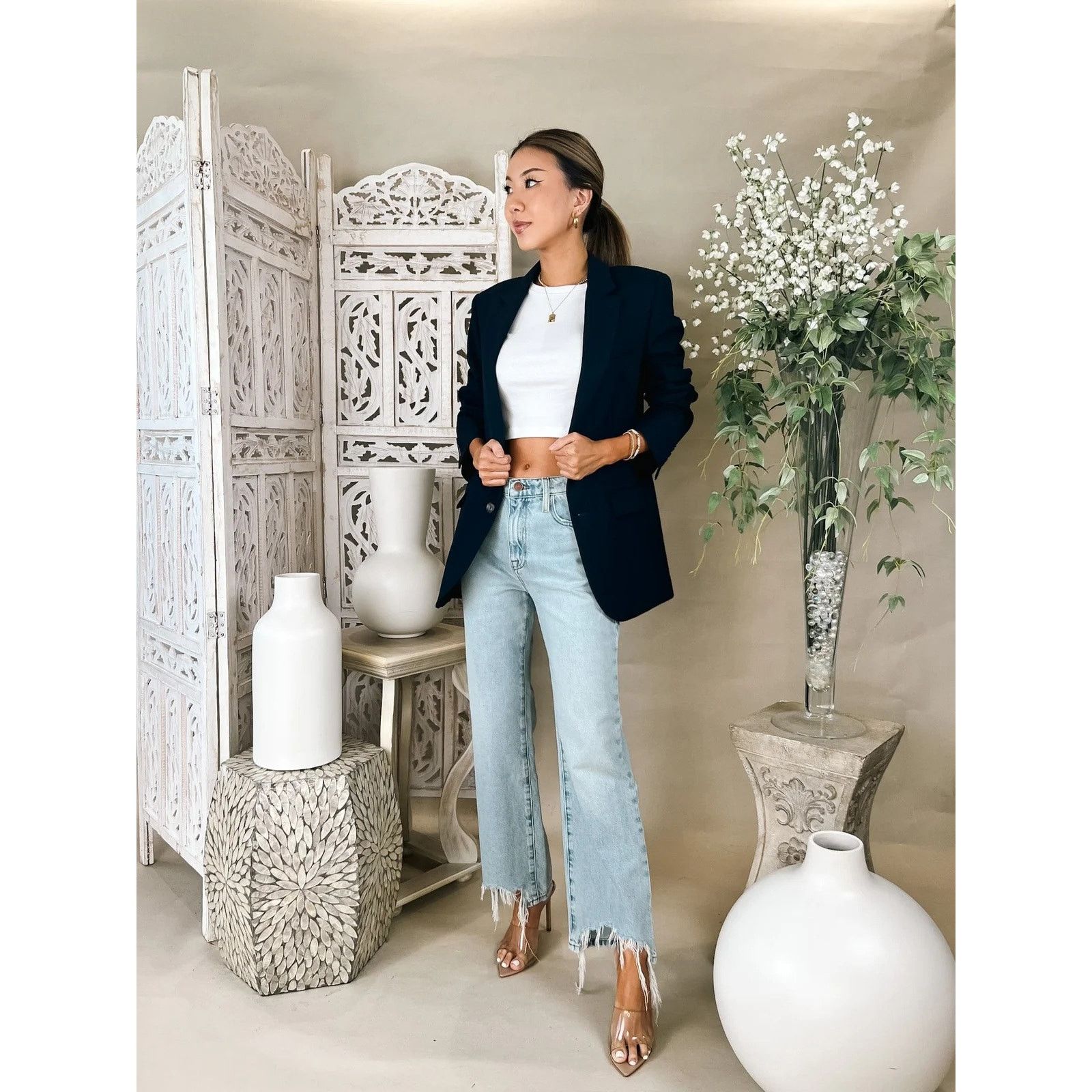 Frame FRAME Everyday Blazer in Navy Size 4 Size S / US 4 / IT 40 - 9 Thumbnail
